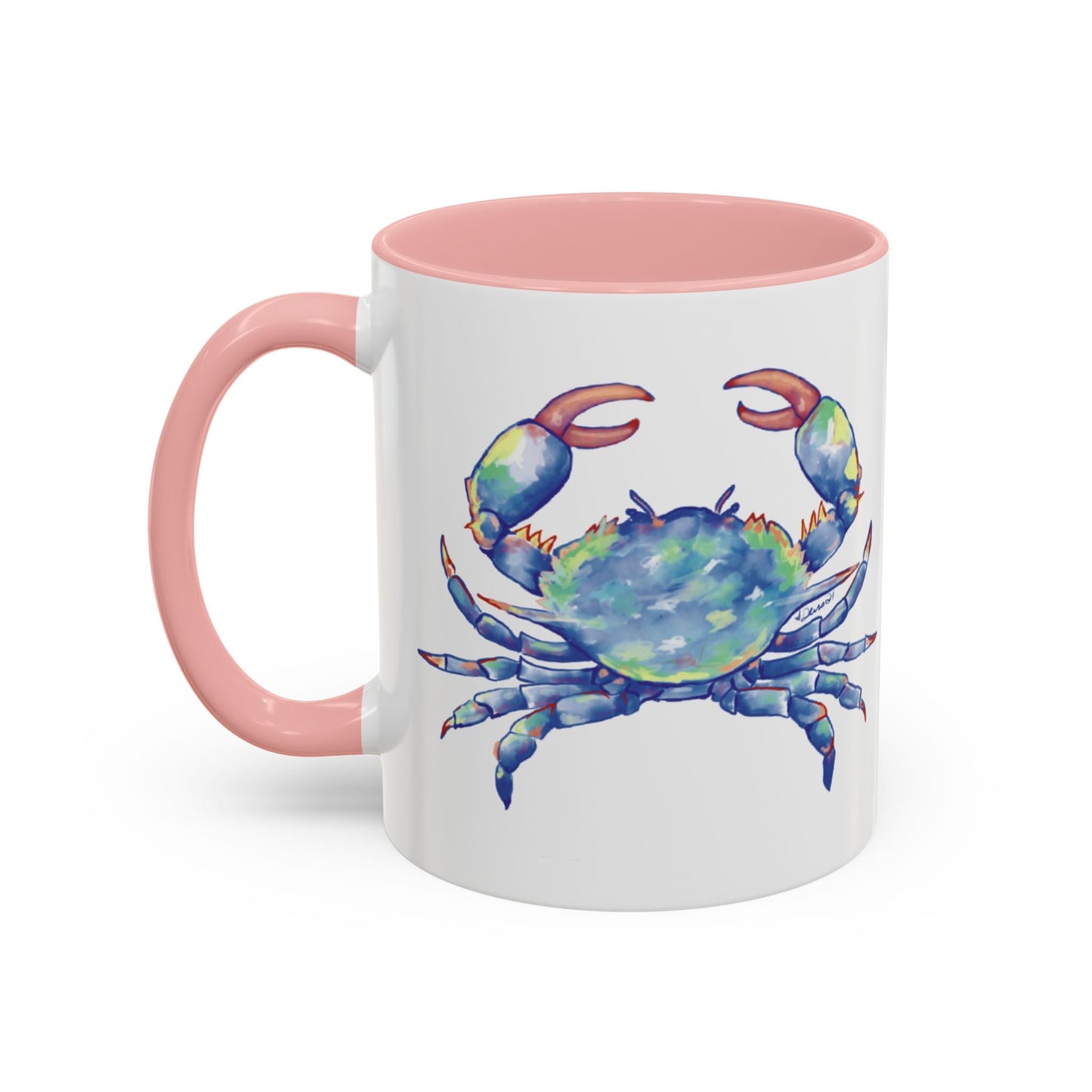 Blue Crab Accent Coffee Mug (11, 15oz) - Blue Cava