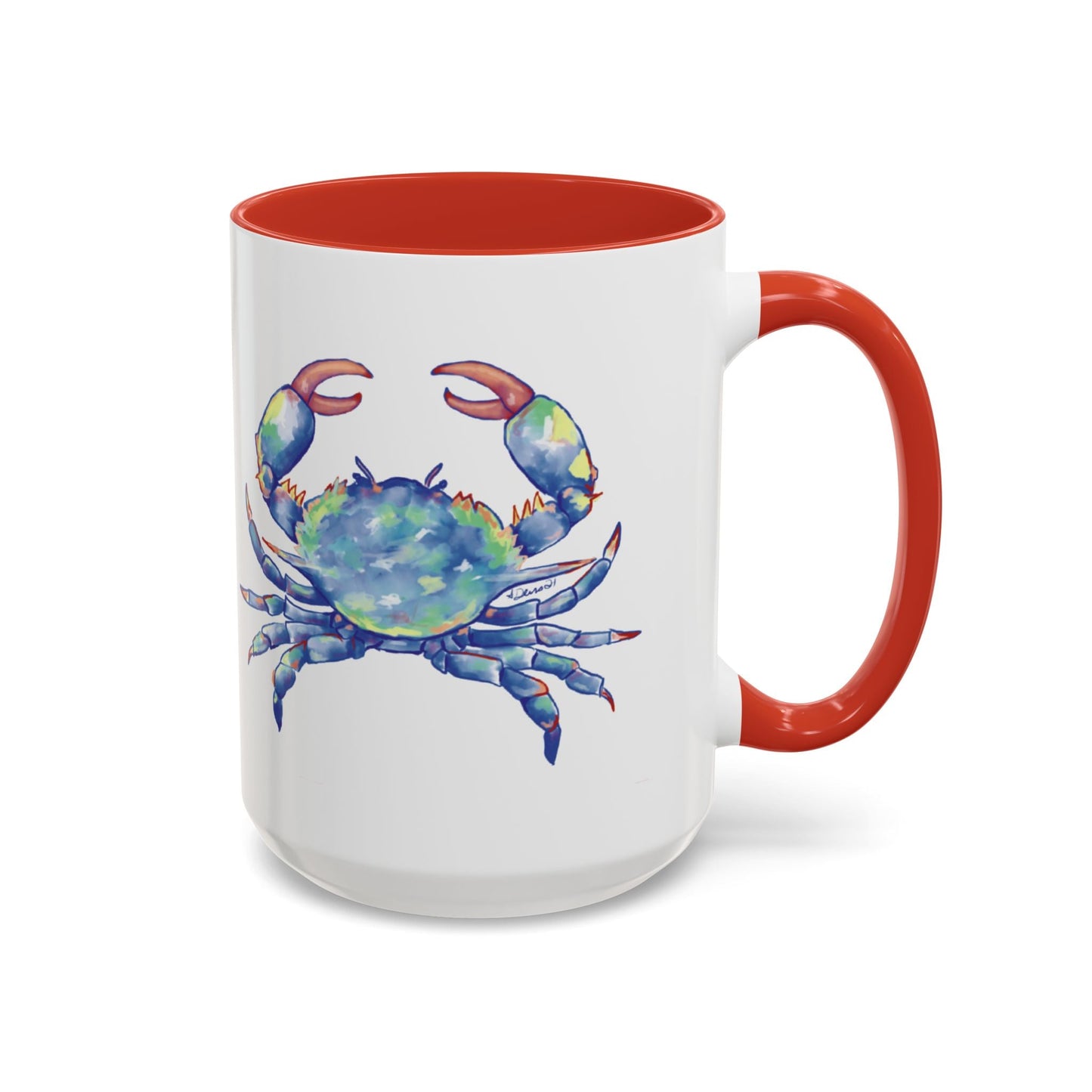 Blue Crab Accent Coffee Mug (11, 15oz) - Blue Cava