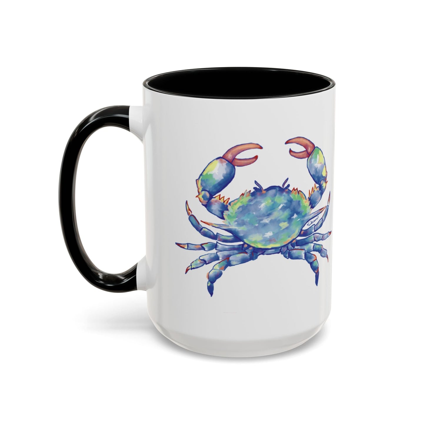 Blue Crab Accent Coffee Mug (11, 15oz) - Blue Cava