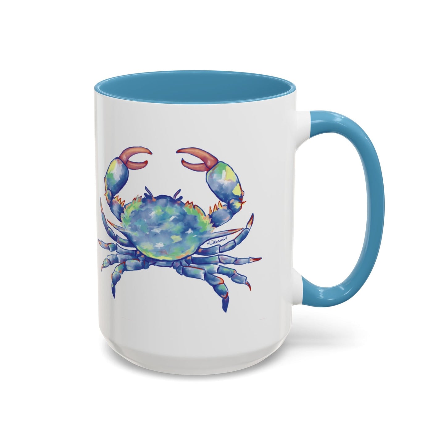 Blue Crab Accent Coffee Mug (11, 15oz) - Blue Cava