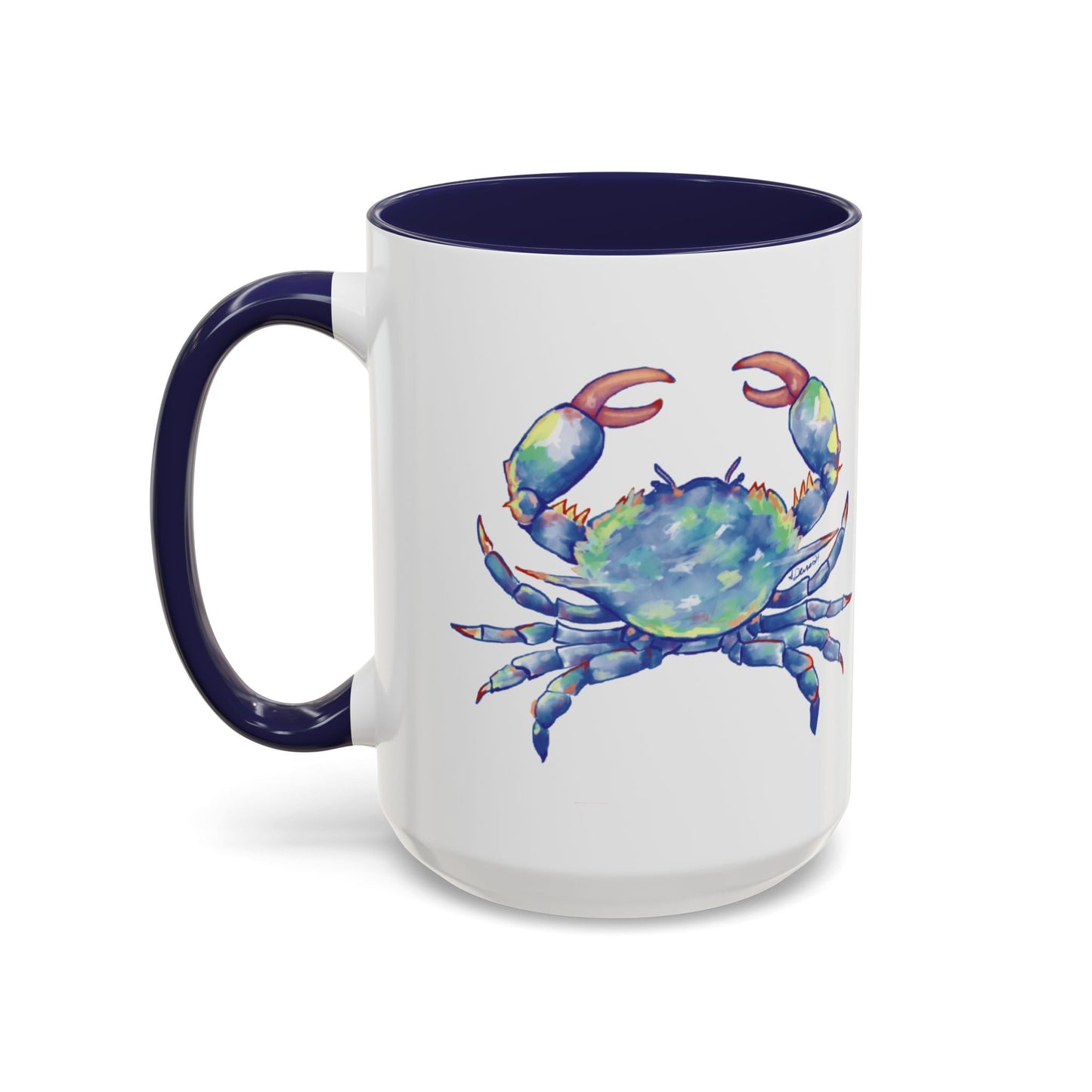 Blue Crab Accent Coffee Mug (11, 15oz) - Blue Cava