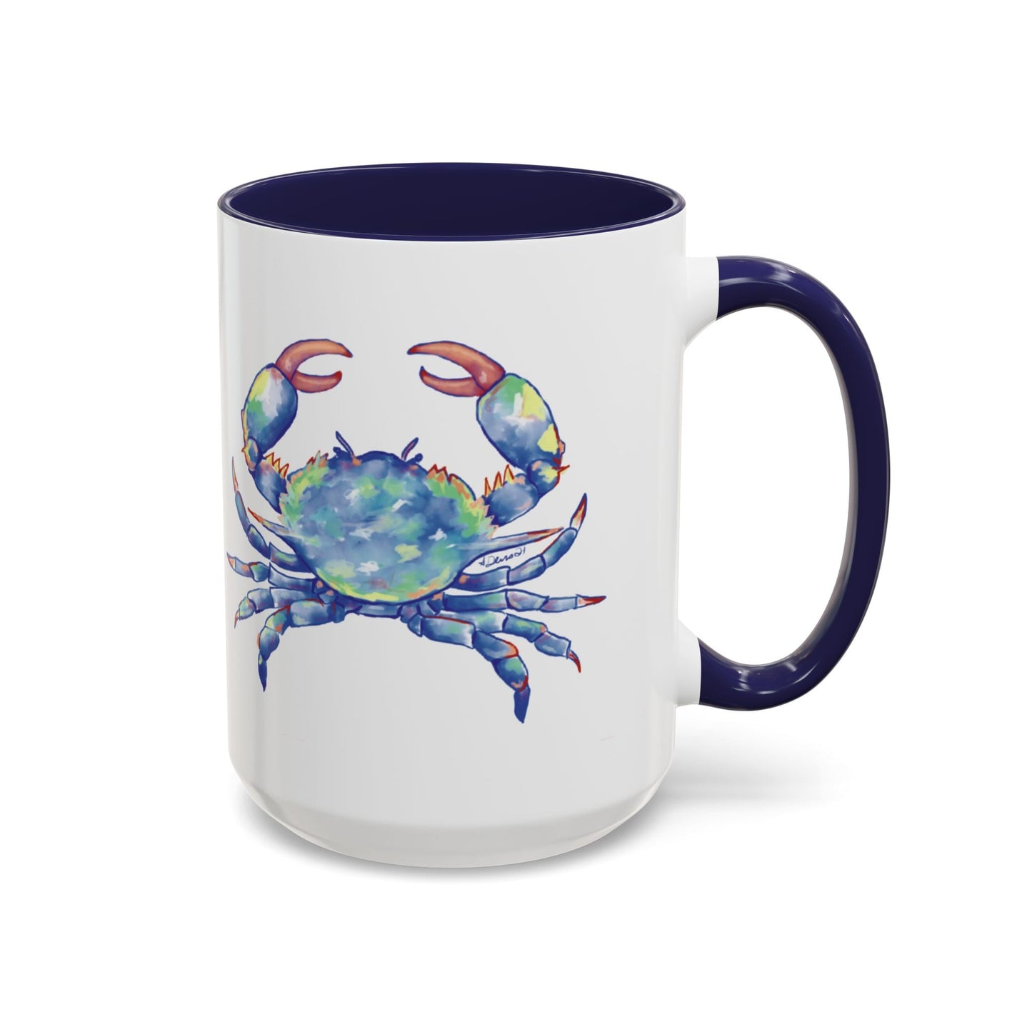 Blue Crab Accent Coffee Mug (11, 15oz) - Blue Cava