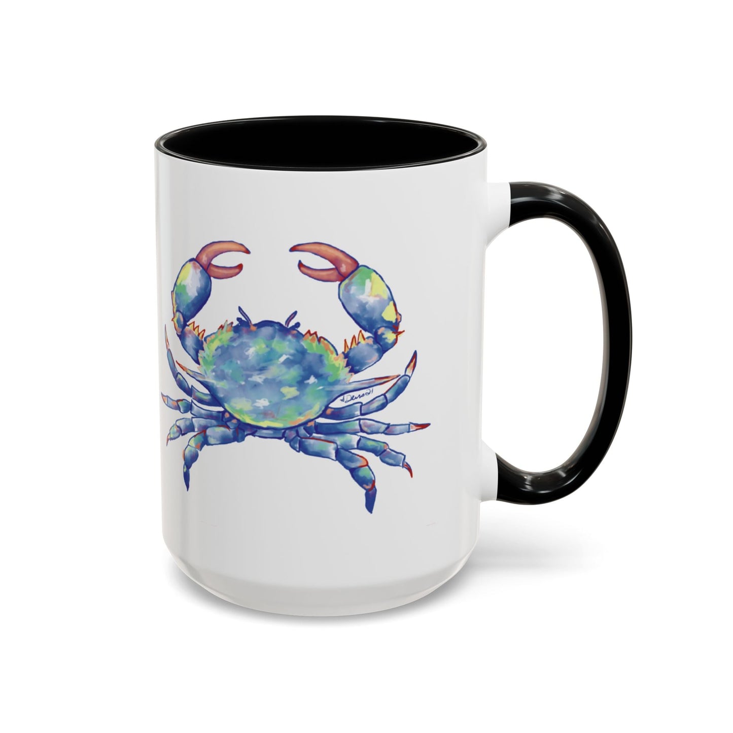 Blue Crab Accent Coffee Mug (11, 15oz) - Blue Cava