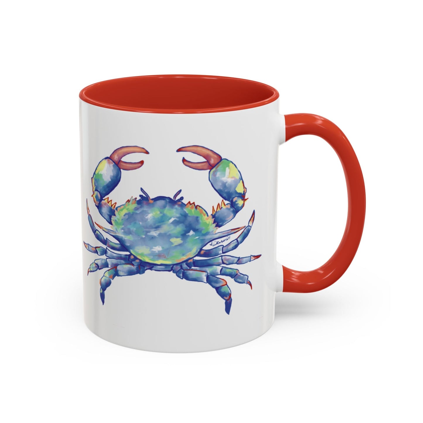 Blue Crab Accent Coffee Mug (11, 15oz) - Blue Cava