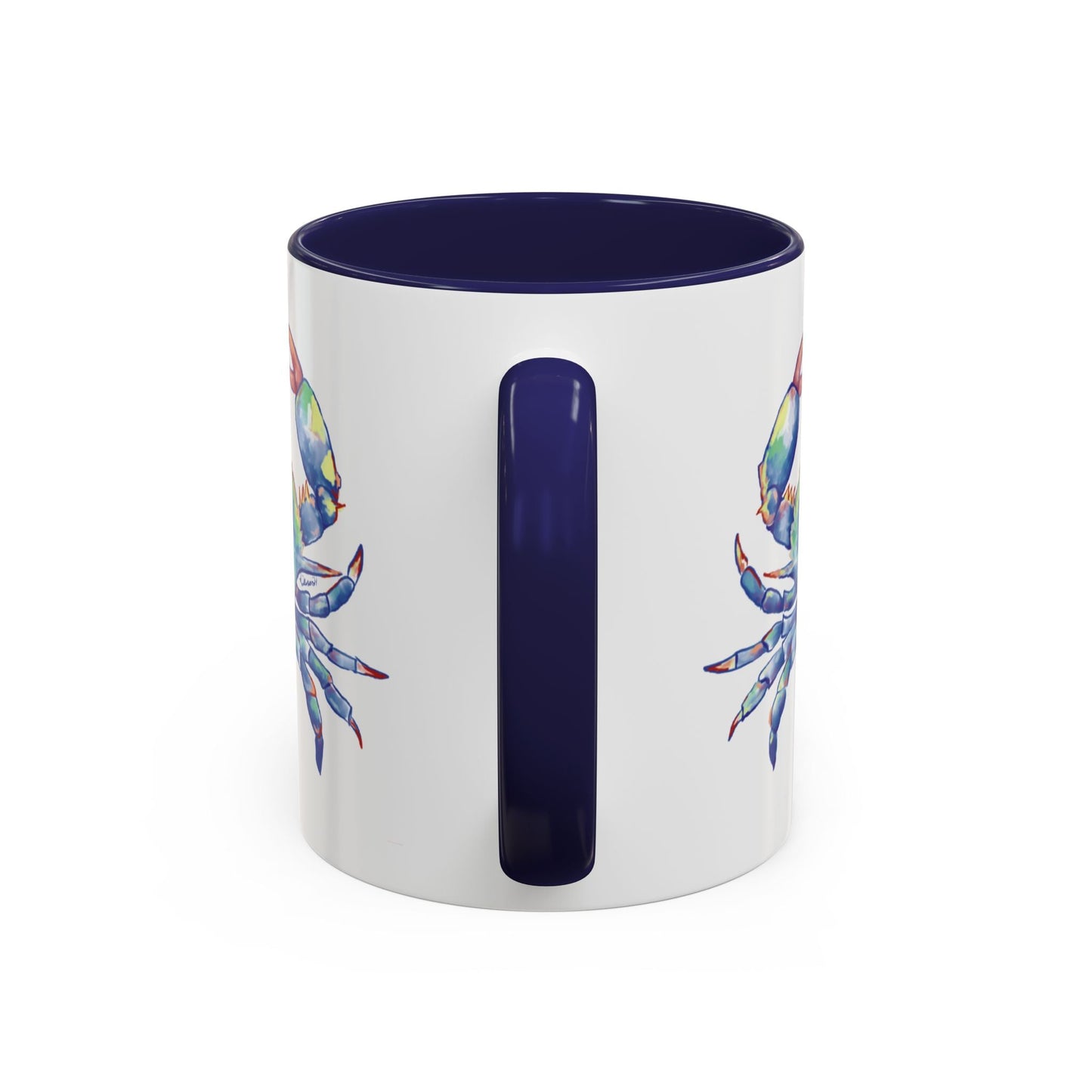 Blue Crab Accent Coffee Mug (11, 15oz) - Blue Cava