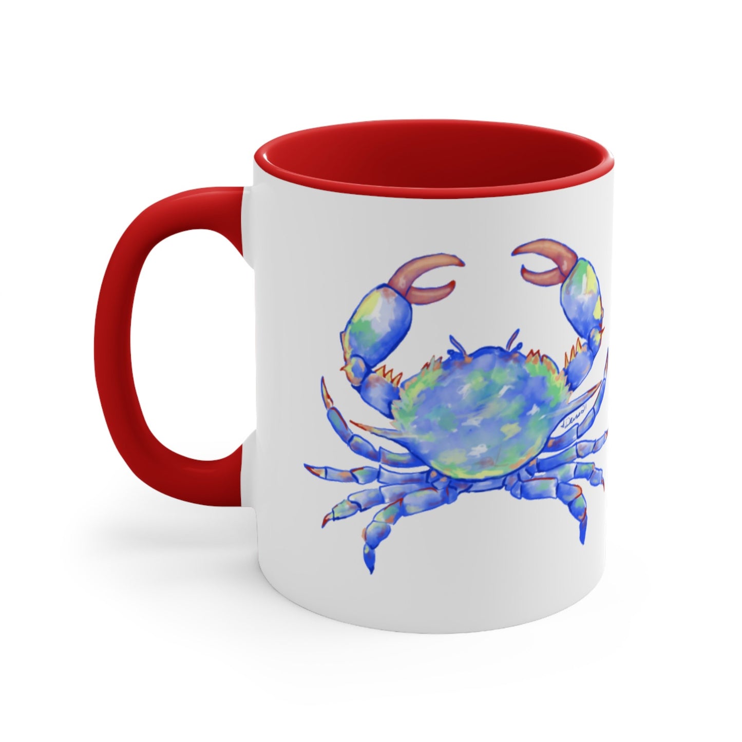 Blue Crab Accent Coffee Mug (11 oz & 15oz) - Blue Cava