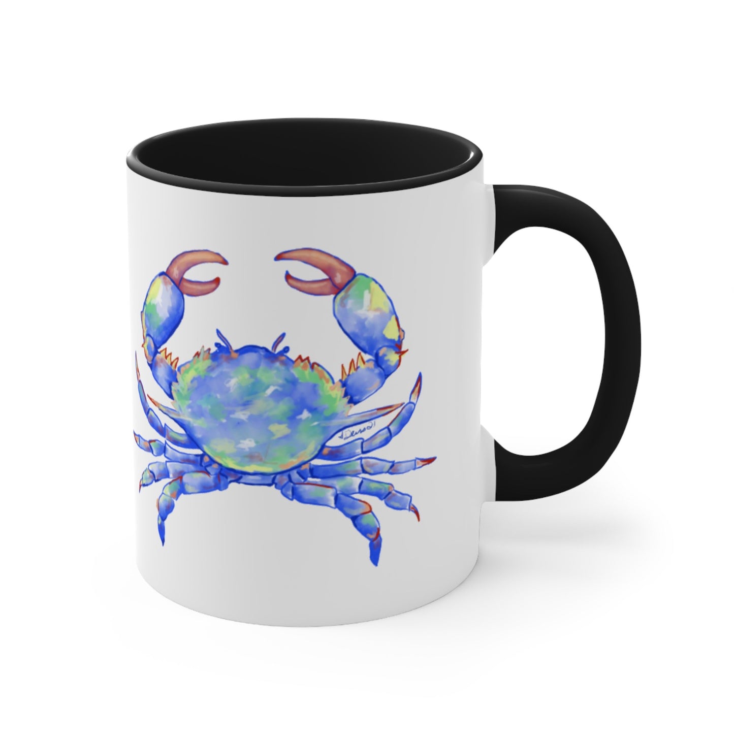 Blue Crab Accent Coffee Mug (11 oz & 15oz) - Blue Cava