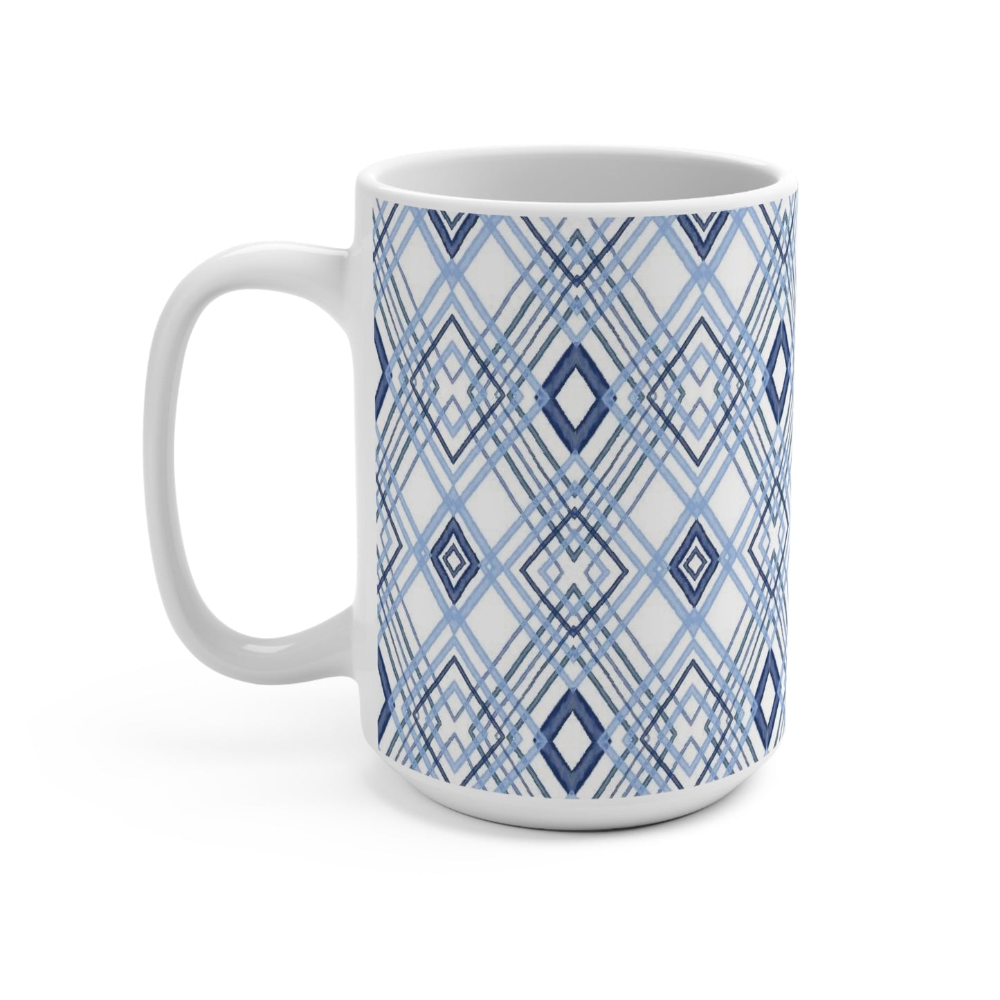 Blue Diamonds Mug 15oz - Blue Cava