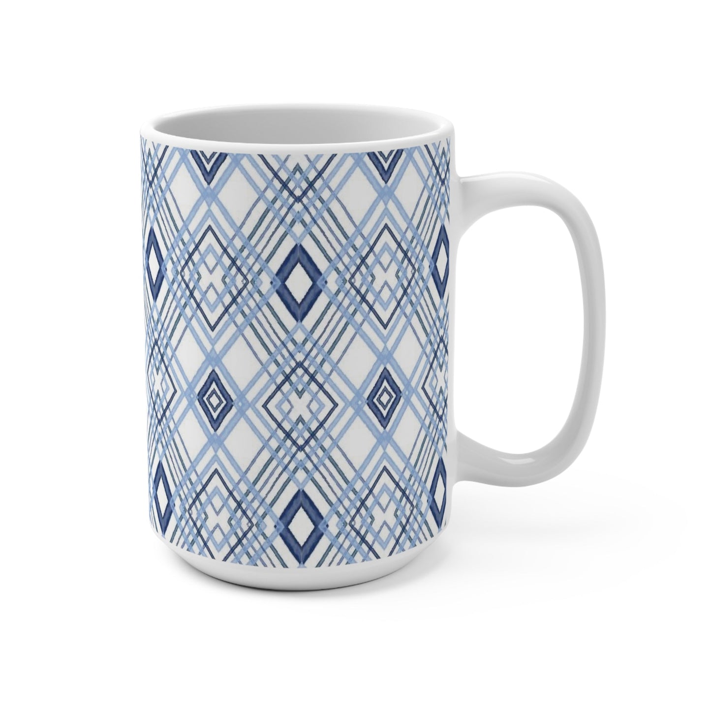Blue Diamonds Mug 15oz - Blue Cava