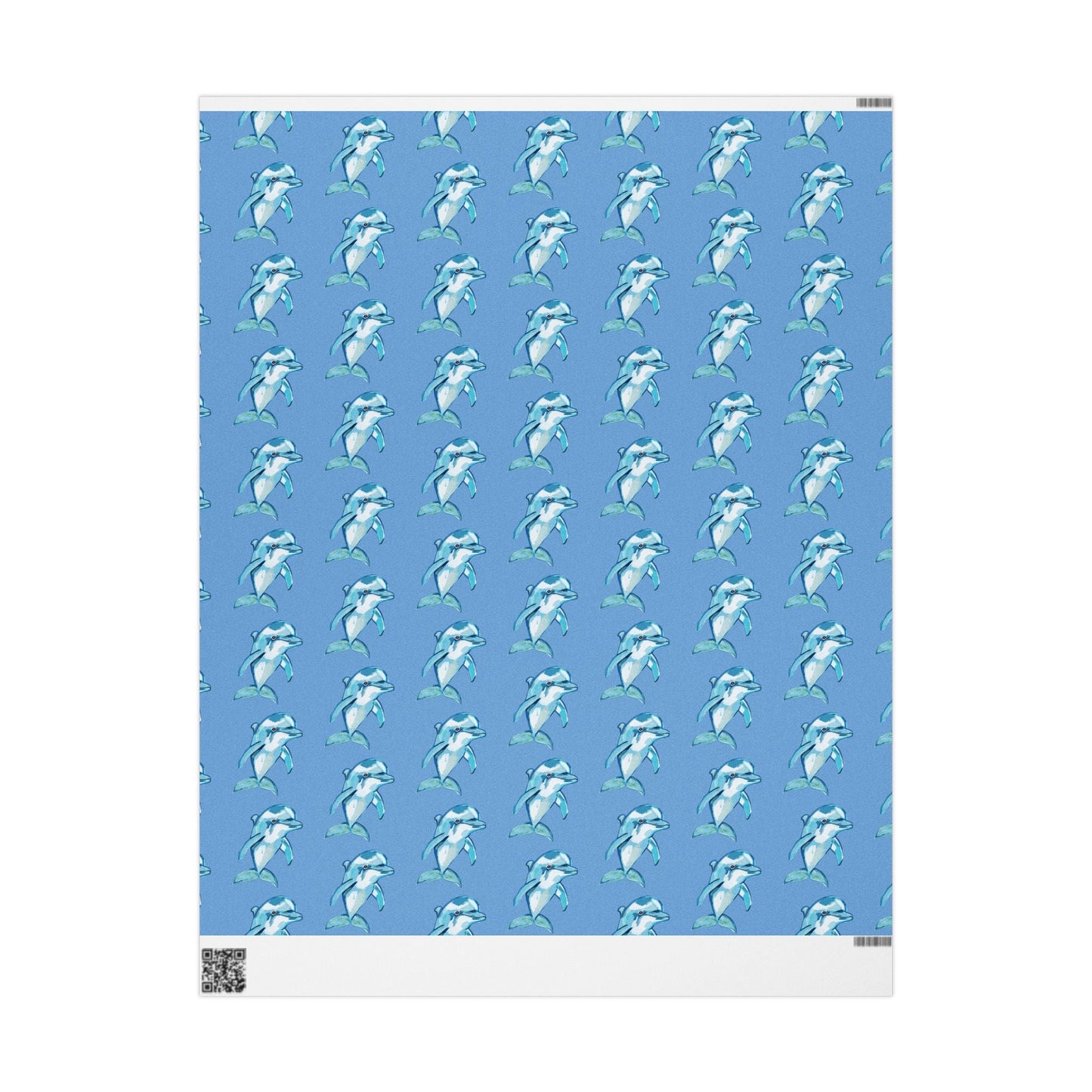 Blue Dolphin Wrapping Paper - Eco - Friendly - Blue Cava
