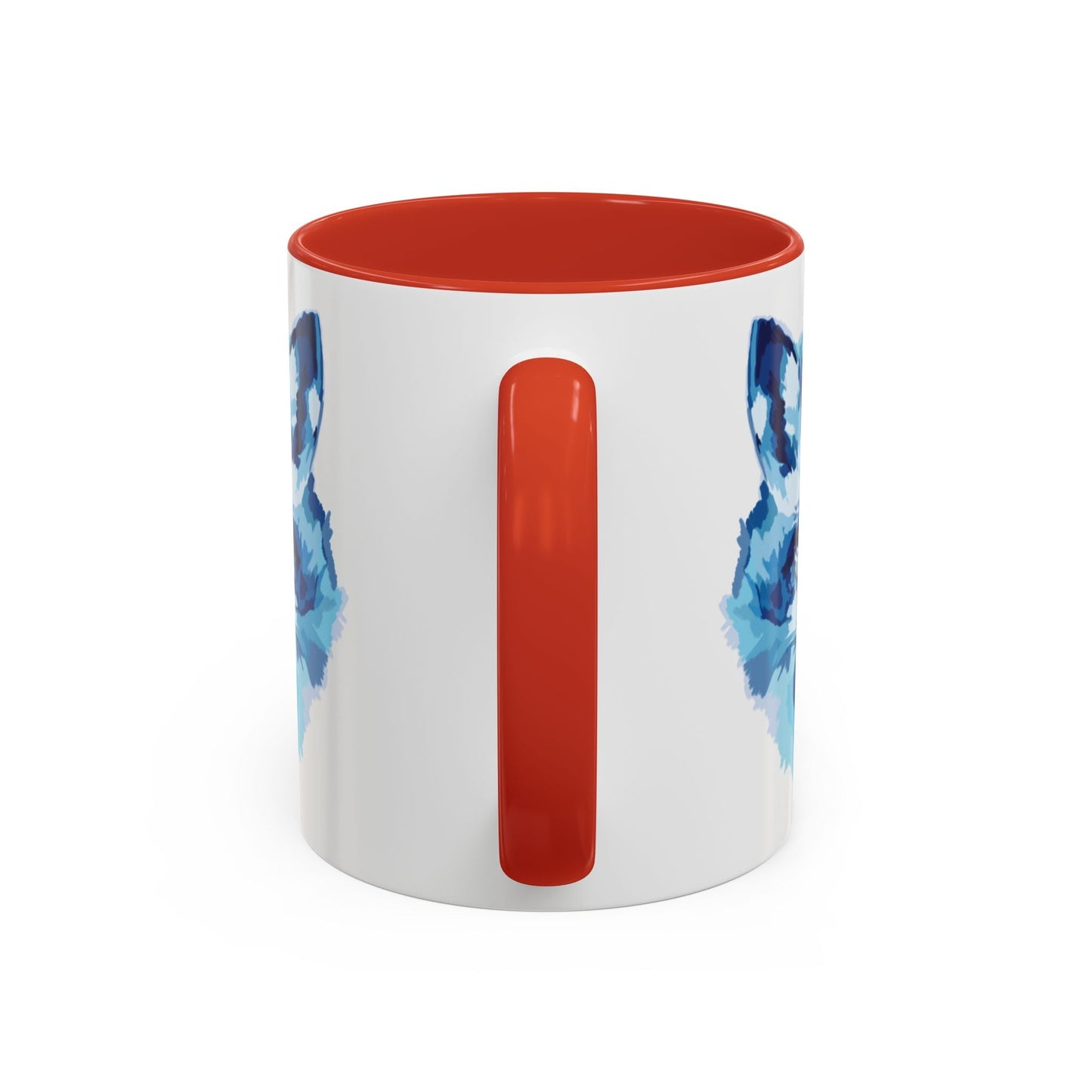 Blue Fox Two - Tone Ceramic Mugs - 11 oz & 15 oz - Blue Cava