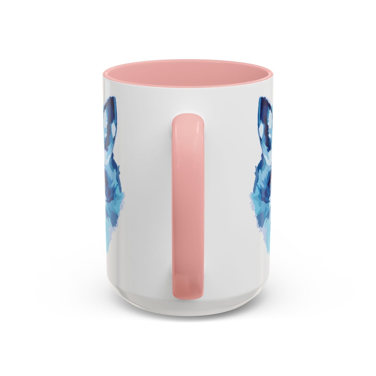 Blue Fox Two - Tone Ceramic Mugs - 11 oz & 15 oz - Blue Cava
