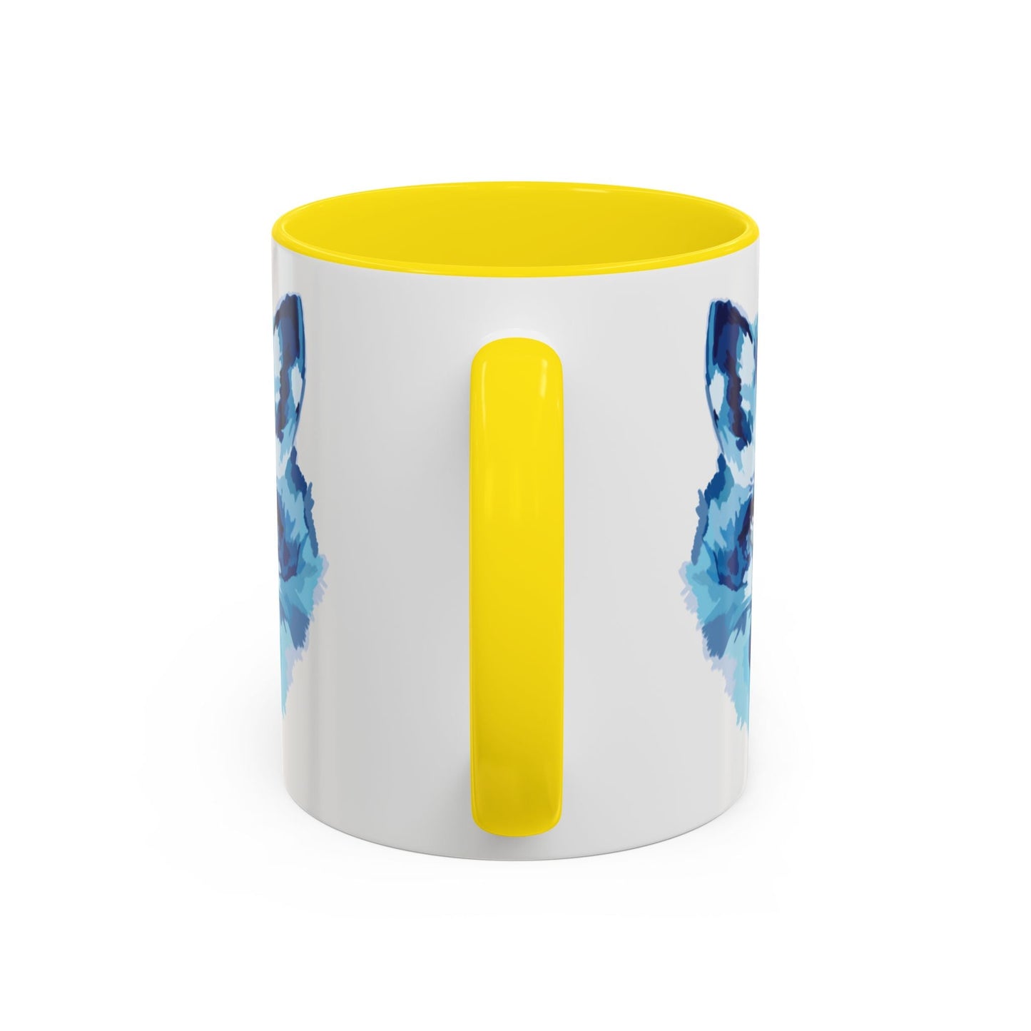 Blue Fox Two - Tone Ceramic Mugs - 11 oz & 15 oz - Blue Cava