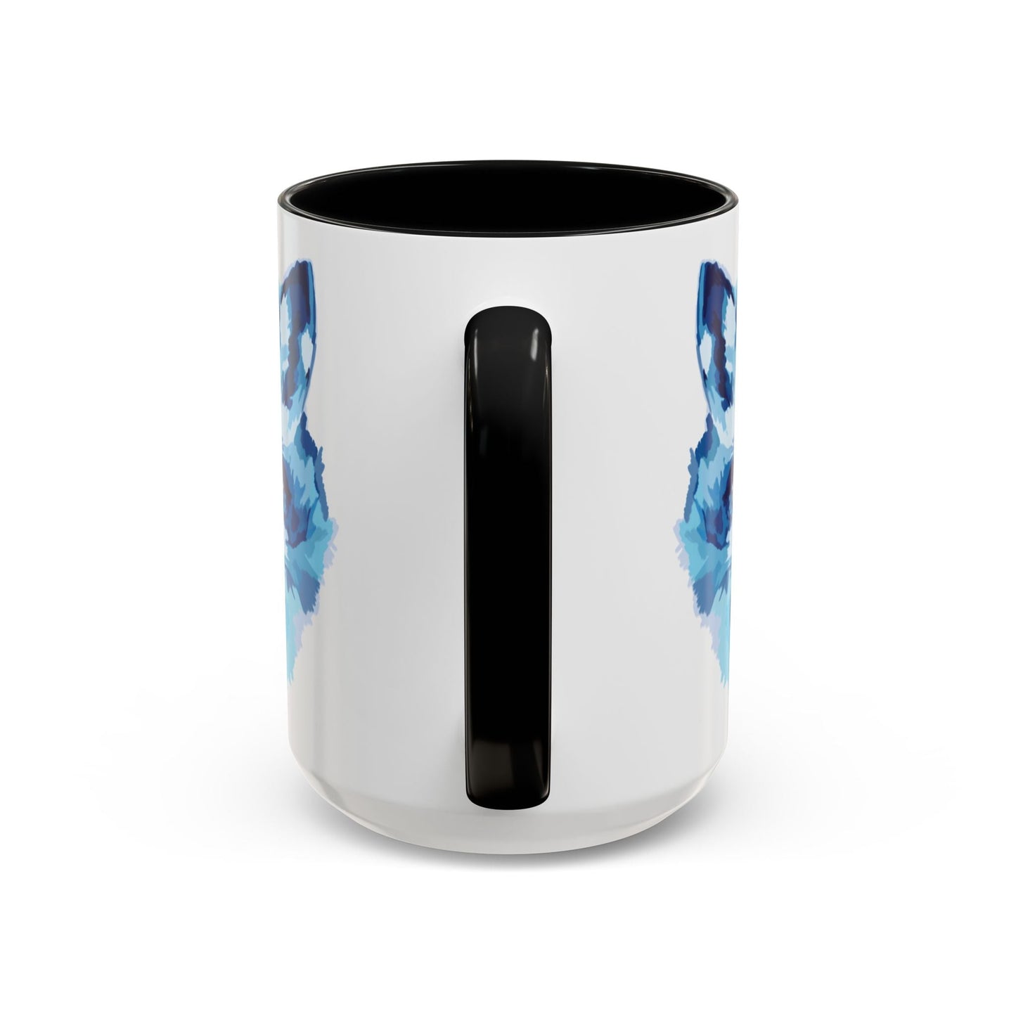 Blue Fox Two - Tone Ceramic Mugs - 11 oz & 15 oz - Blue Cava