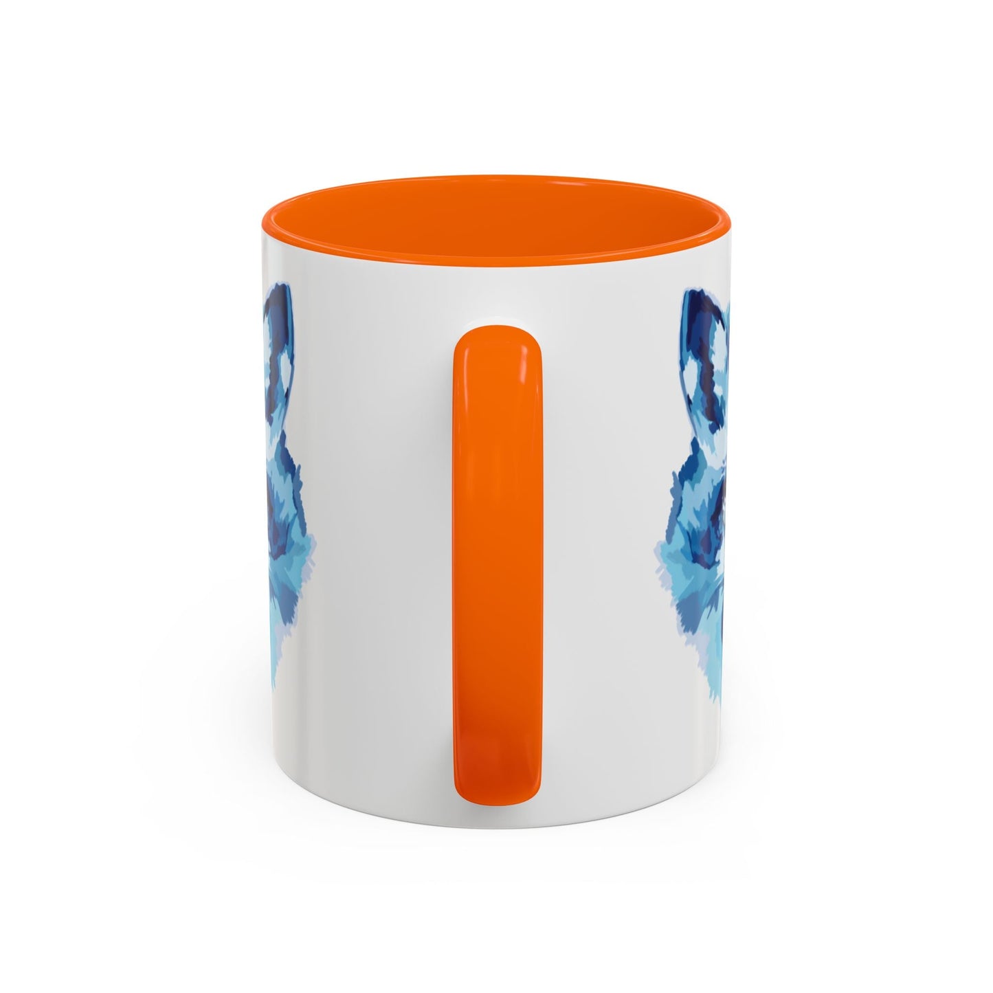 Blue Fox Two - Tone Ceramic Mugs - 11 oz & 15 oz - Blue Cava