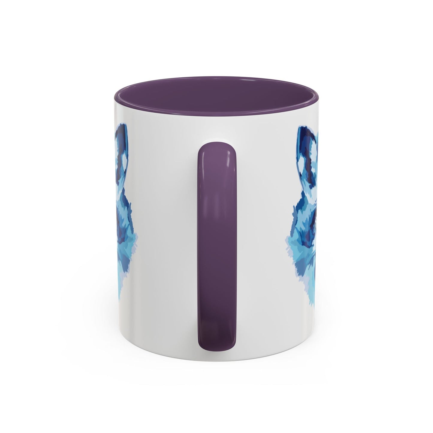 Blue Fox Two - Tone Ceramic Mugs - 11 oz & 15 oz - Blue Cava