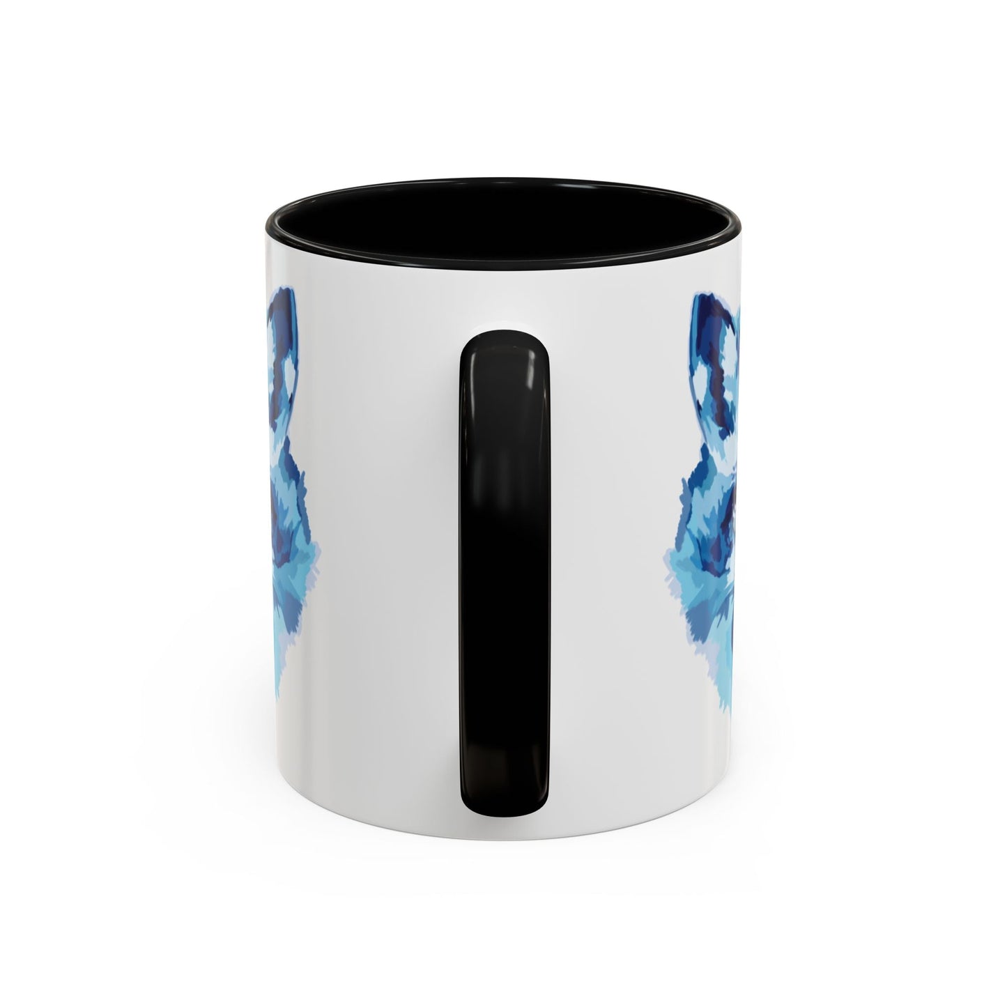 Blue Fox Two - Tone Ceramic Mugs - 11 oz & 15 oz - Blue Cava