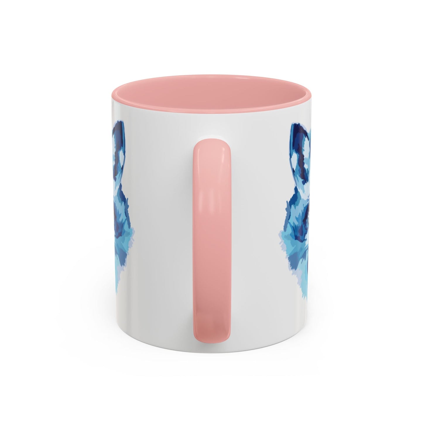 Blue Fox Two - Tone Ceramic Mugs - 11 oz & 15 oz - Blue Cava