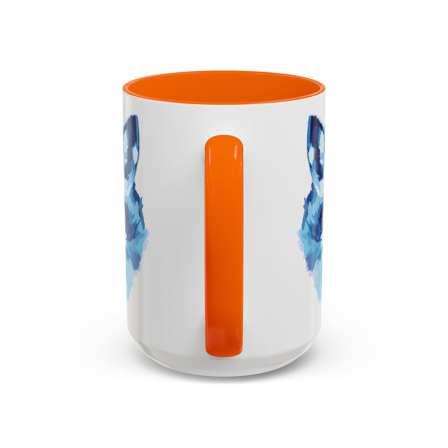 Blue Fox Two - Tone Ceramic Mugs - 11 oz & 15 oz - Blue Cava