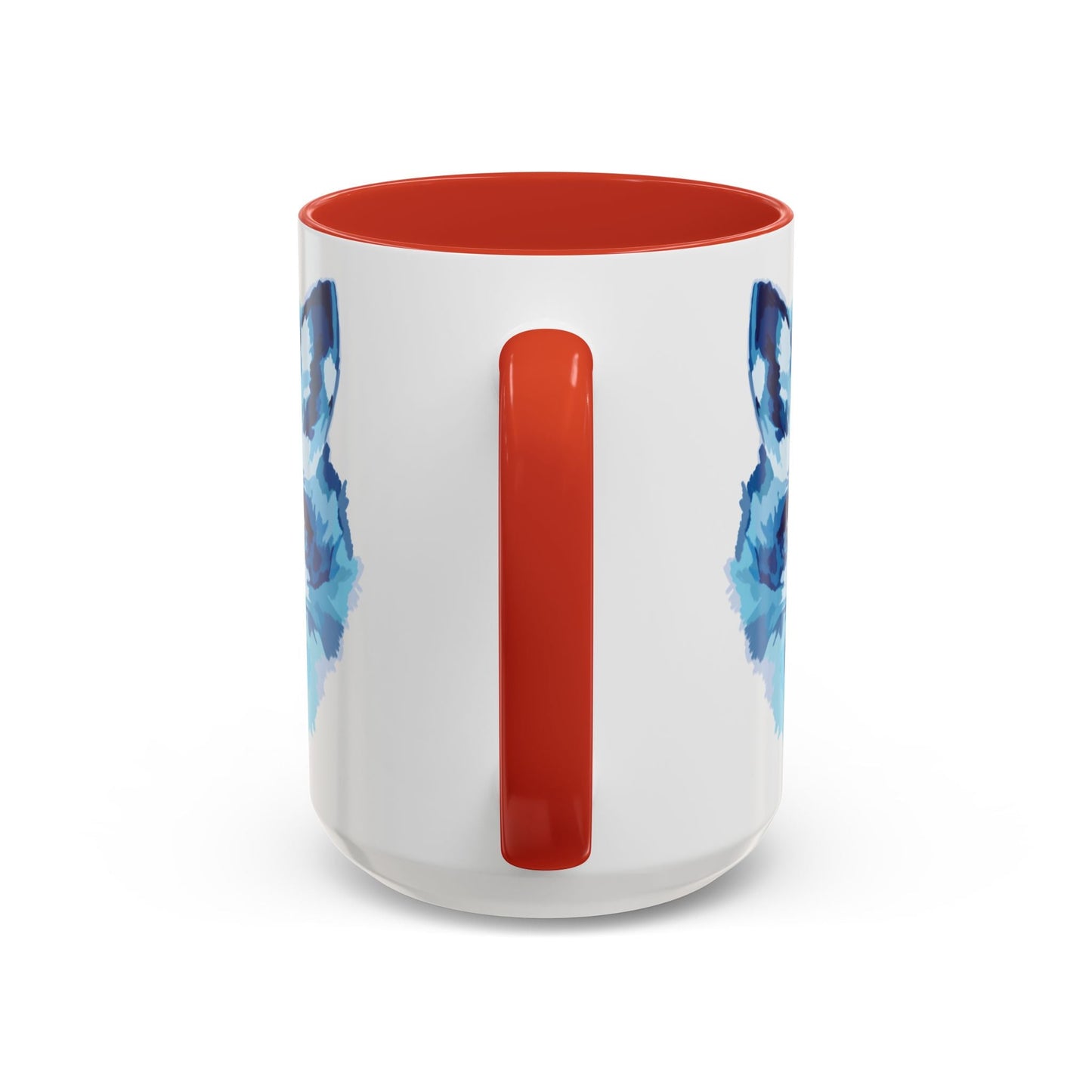 Blue Fox Two - Tone Ceramic Mugs - 11 oz & 15 oz - Blue Cava
