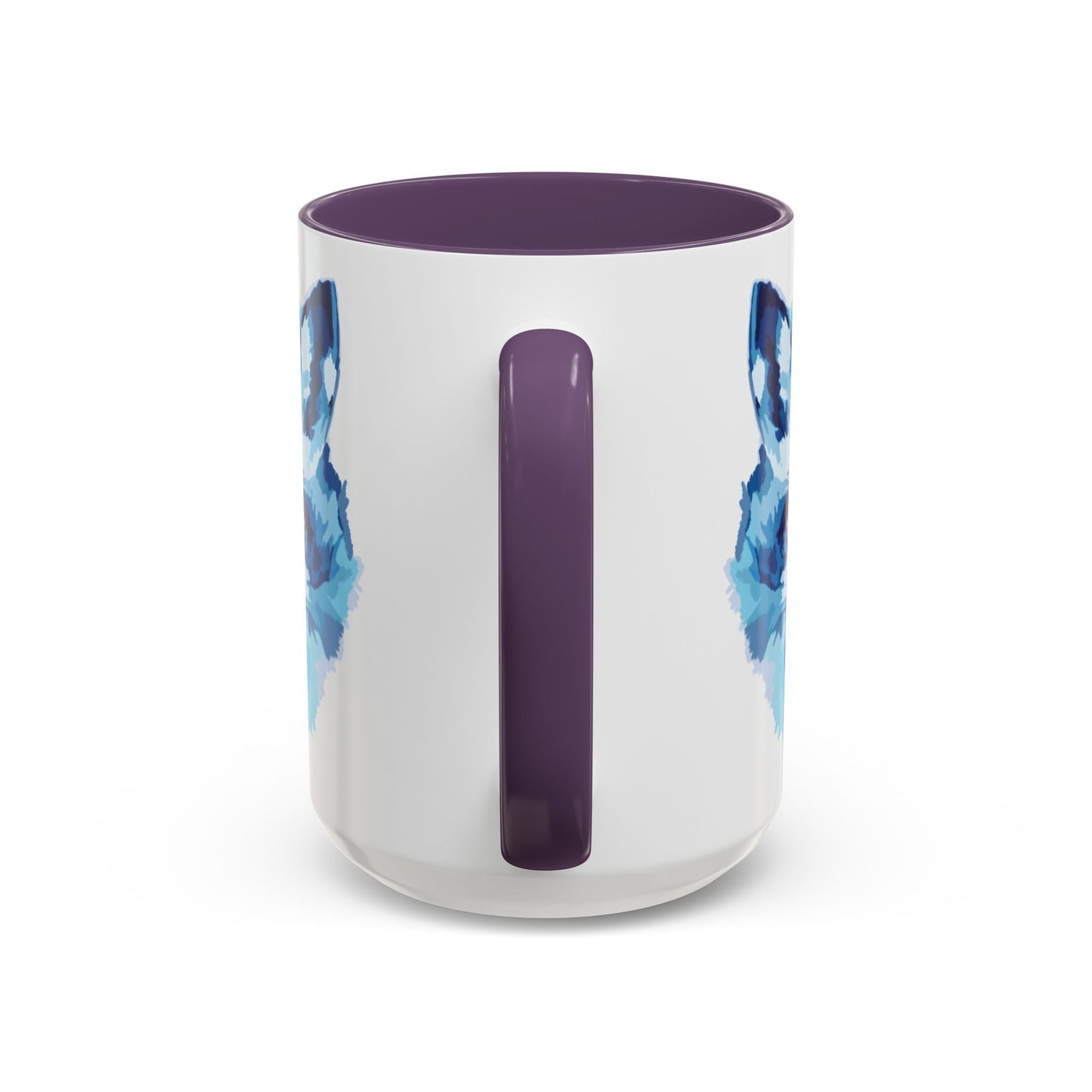 Blue Fox Two - Tone Ceramic Mugs - 11 oz & 15 oz - Blue Cava