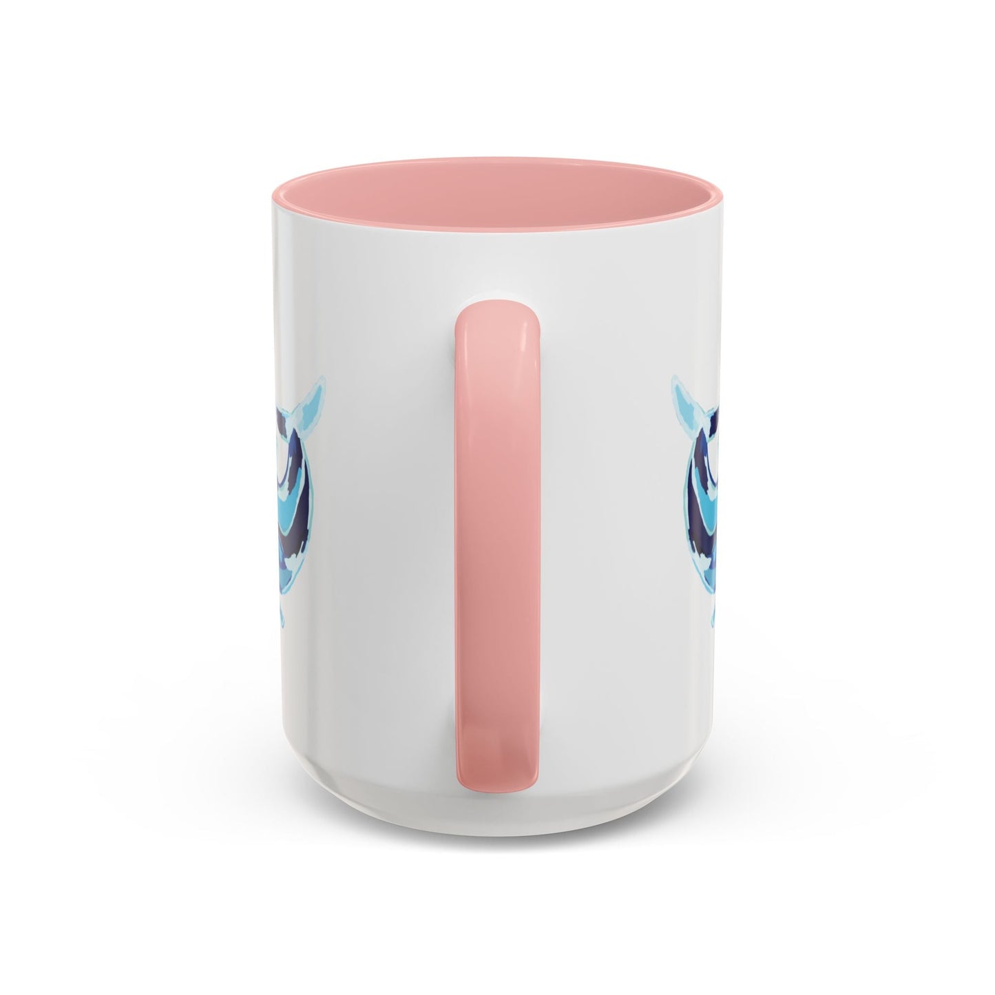 Blue Whale Ocean Life Two Tone Ceramic Coffee Mug - 11 oz & 15 oz - Blue Cava