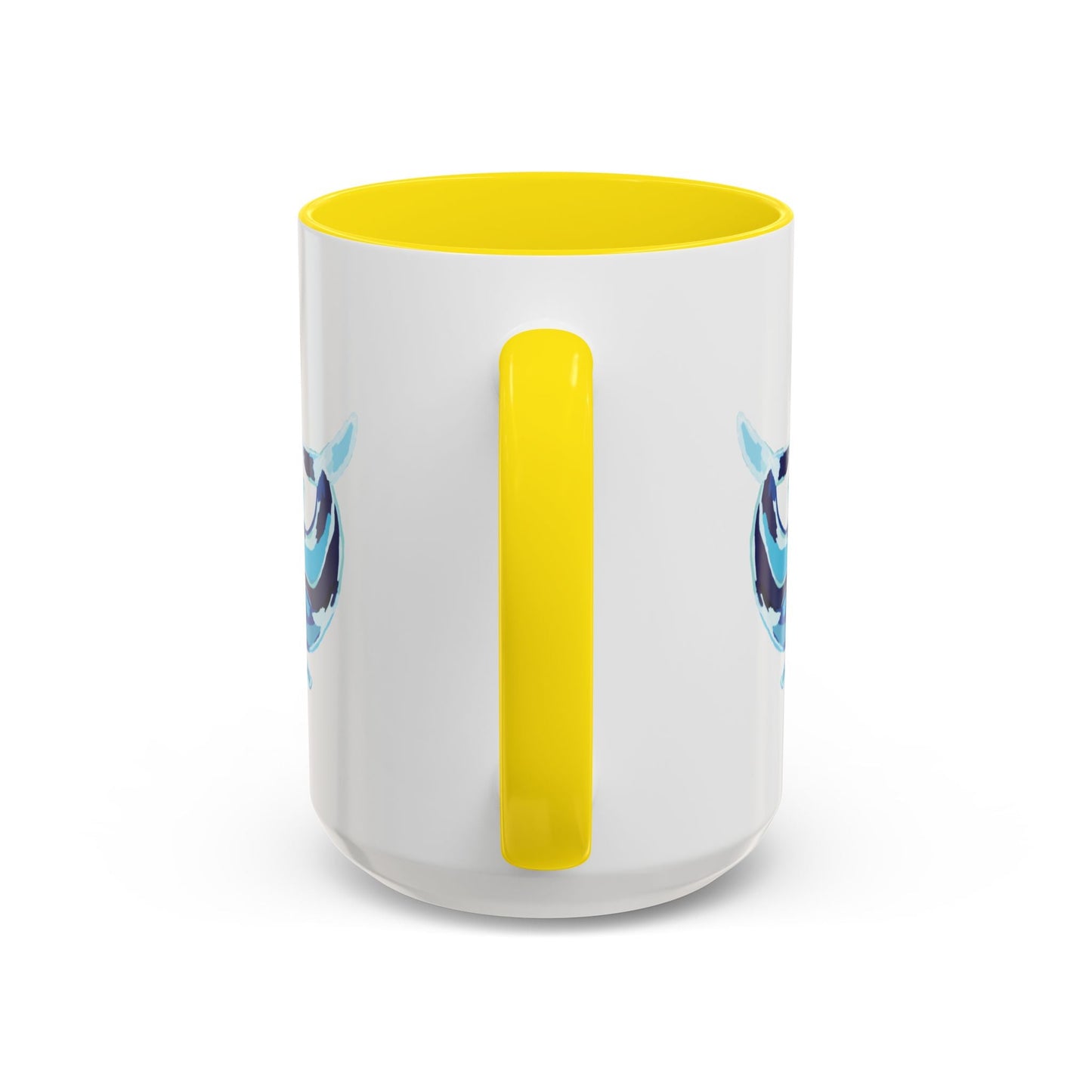 Blue Whale Ocean Life Two Tone Ceramic Coffee Mug - 11 oz & 15 oz - Blue Cava