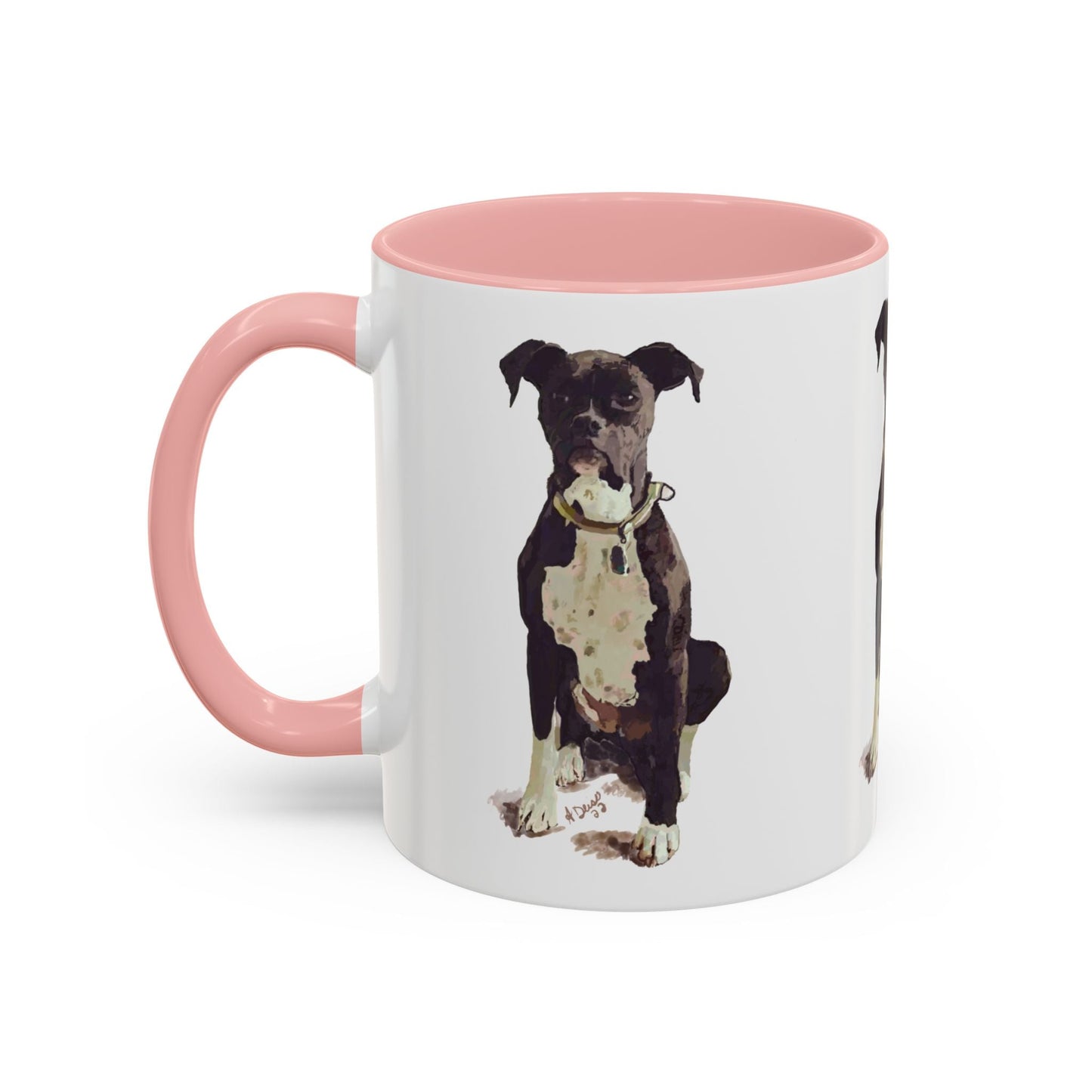 Boxer Dog Two Tone Coffee Mug (11oz & 15oz) - Blue Cava