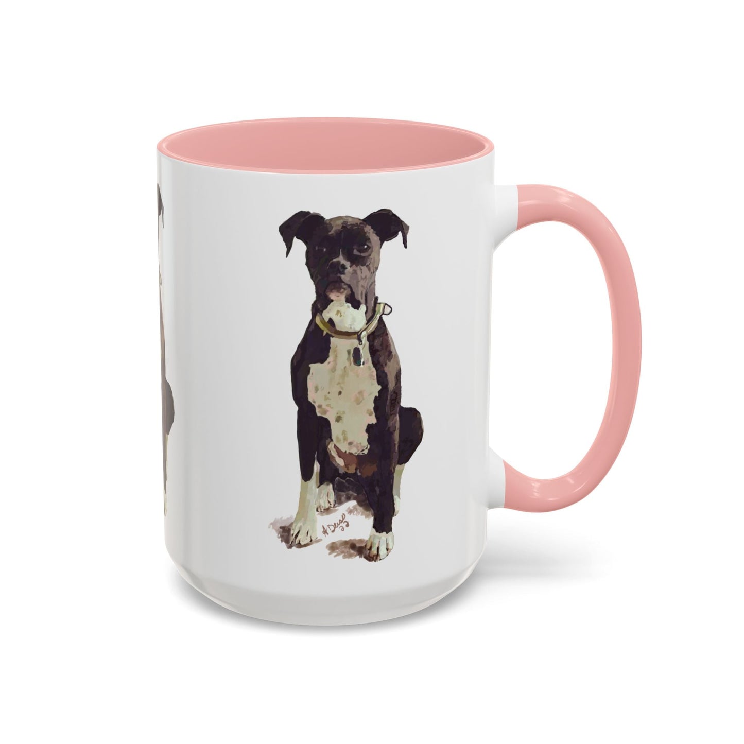 Boxer Dog Two Tone Coffee Mug (11oz & 15oz) - Blue Cava