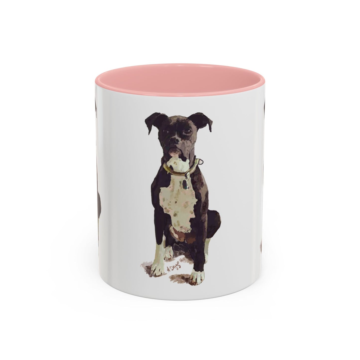 Boxer Dog Two Tone Coffee Mug (11oz & 15oz) - Blue Cava