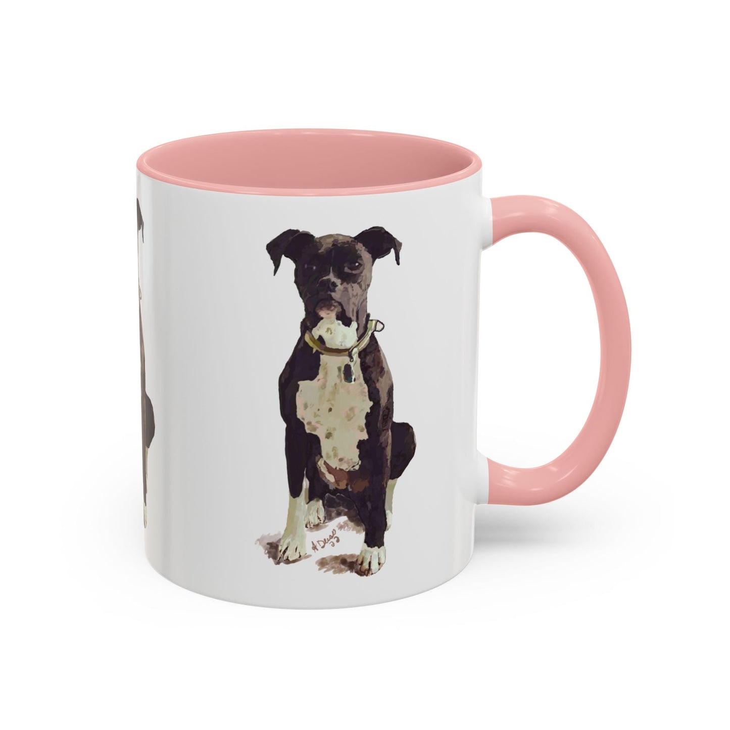 Boxer Dog Two Tone Coffee Mug (11oz & 15oz) - Blue Cava
