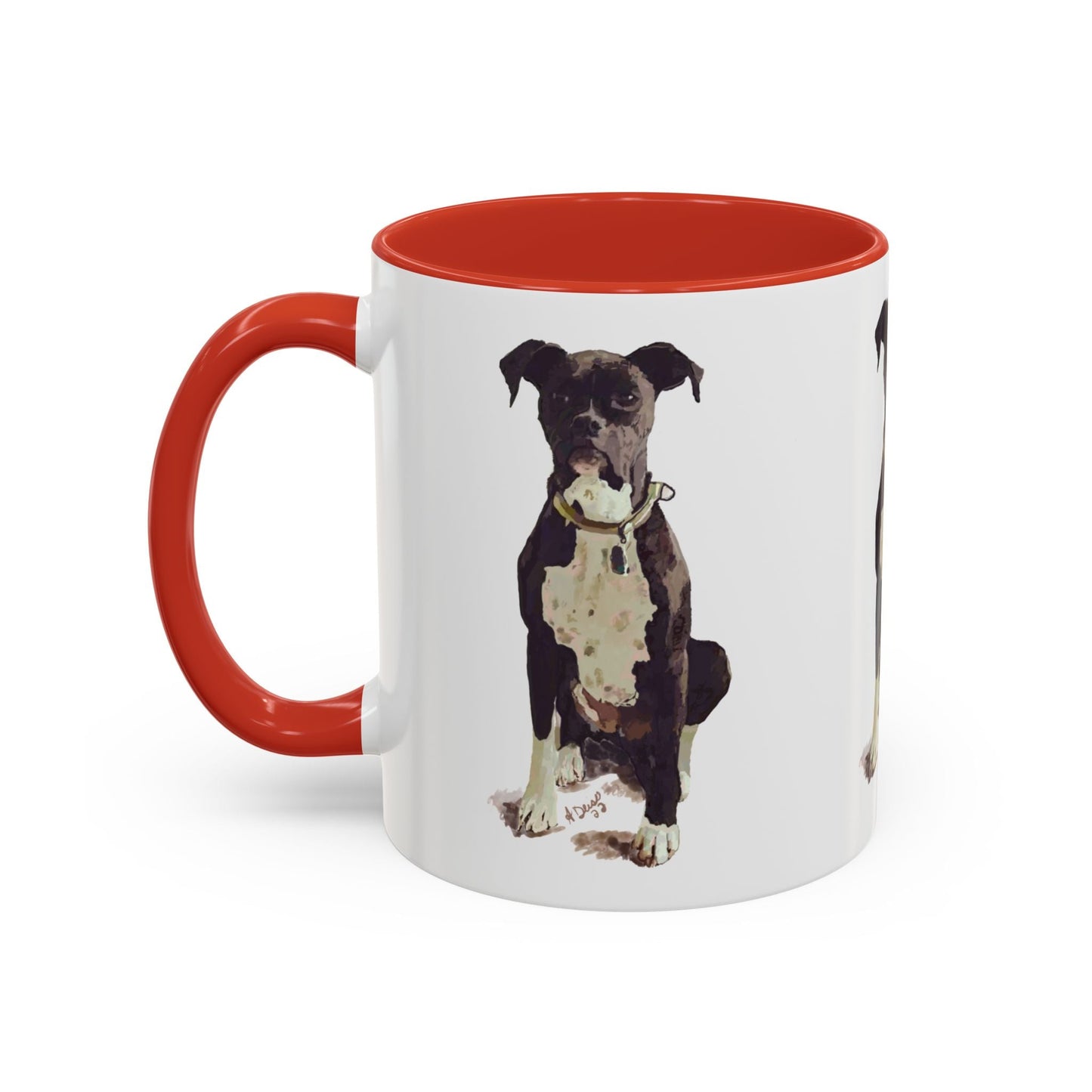 Boxer Dog Two Tone Coffee Mug (11oz & 15oz) - Blue Cava