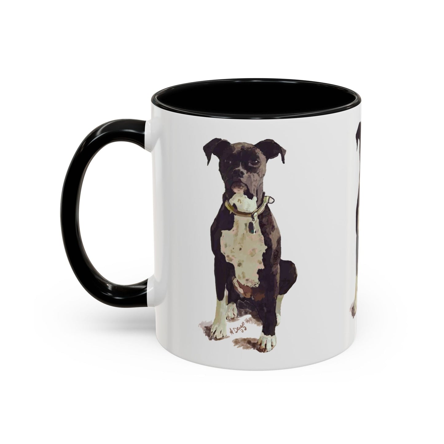 Boxer Dog Two Tone Coffee Mug (11oz & 15oz) - Blue Cava