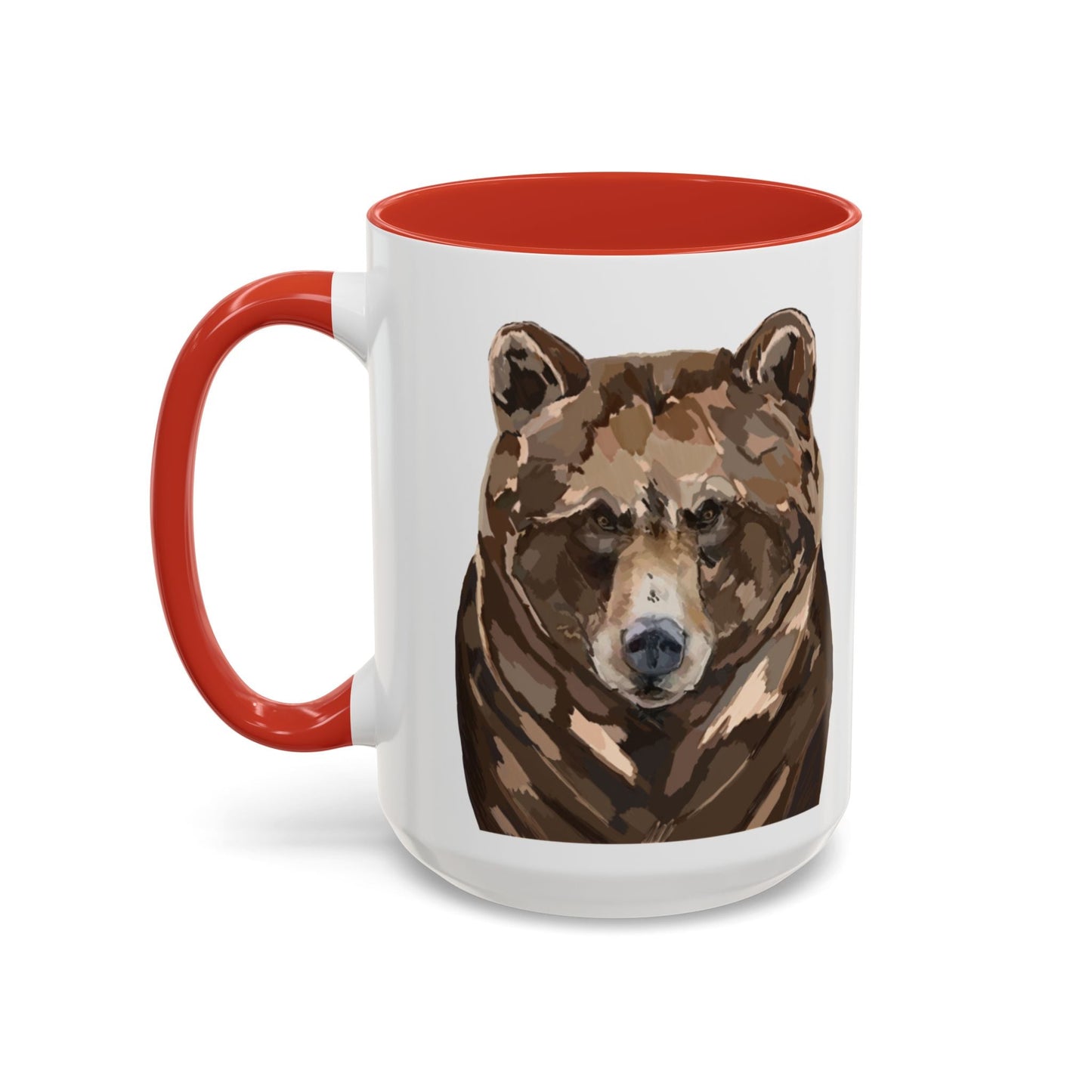 Brown Bear Two Tone Ceramic Mug - 11 oz & 15 oz - Blue Cava