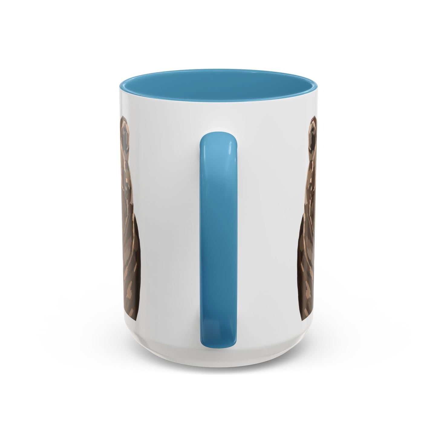 Brown Bear Two Tone Ceramic Mug - 11 oz & 15 oz - Blue Cava