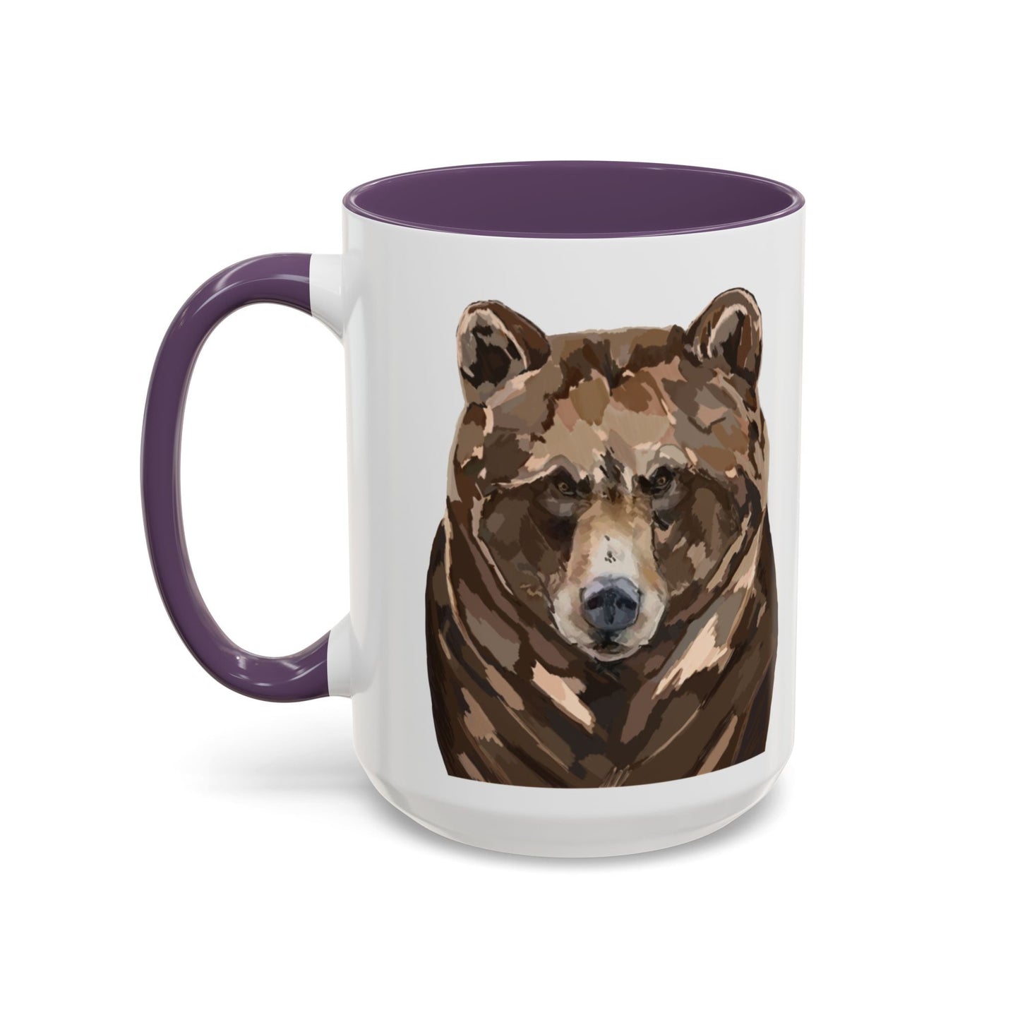 Brown Bear Two Tone Ceramic Mug - 11 oz & 15 oz - Blue Cava
