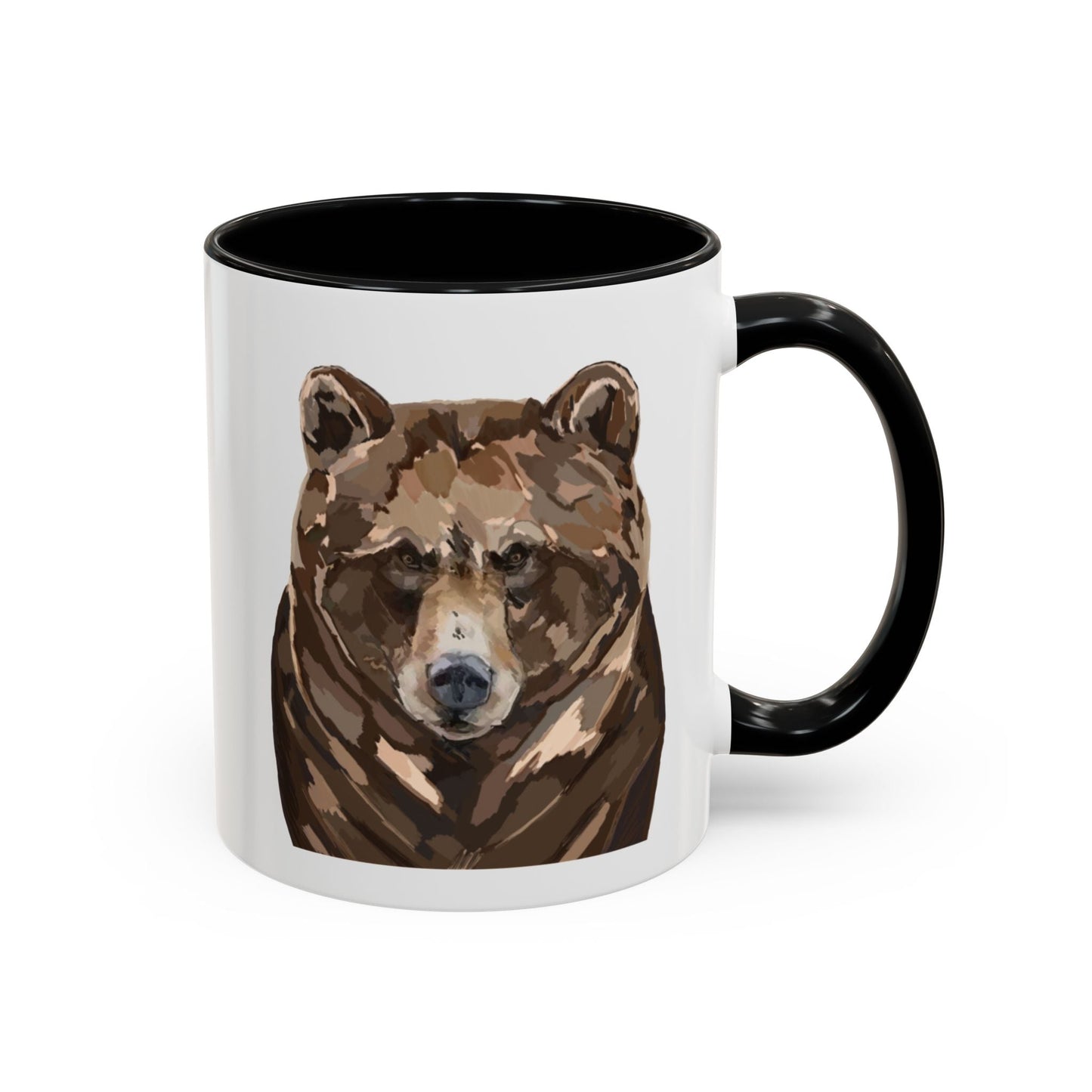 Brown Bear Two Tone Ceramic Mug - 11 oz & 15 oz - Blue Cava