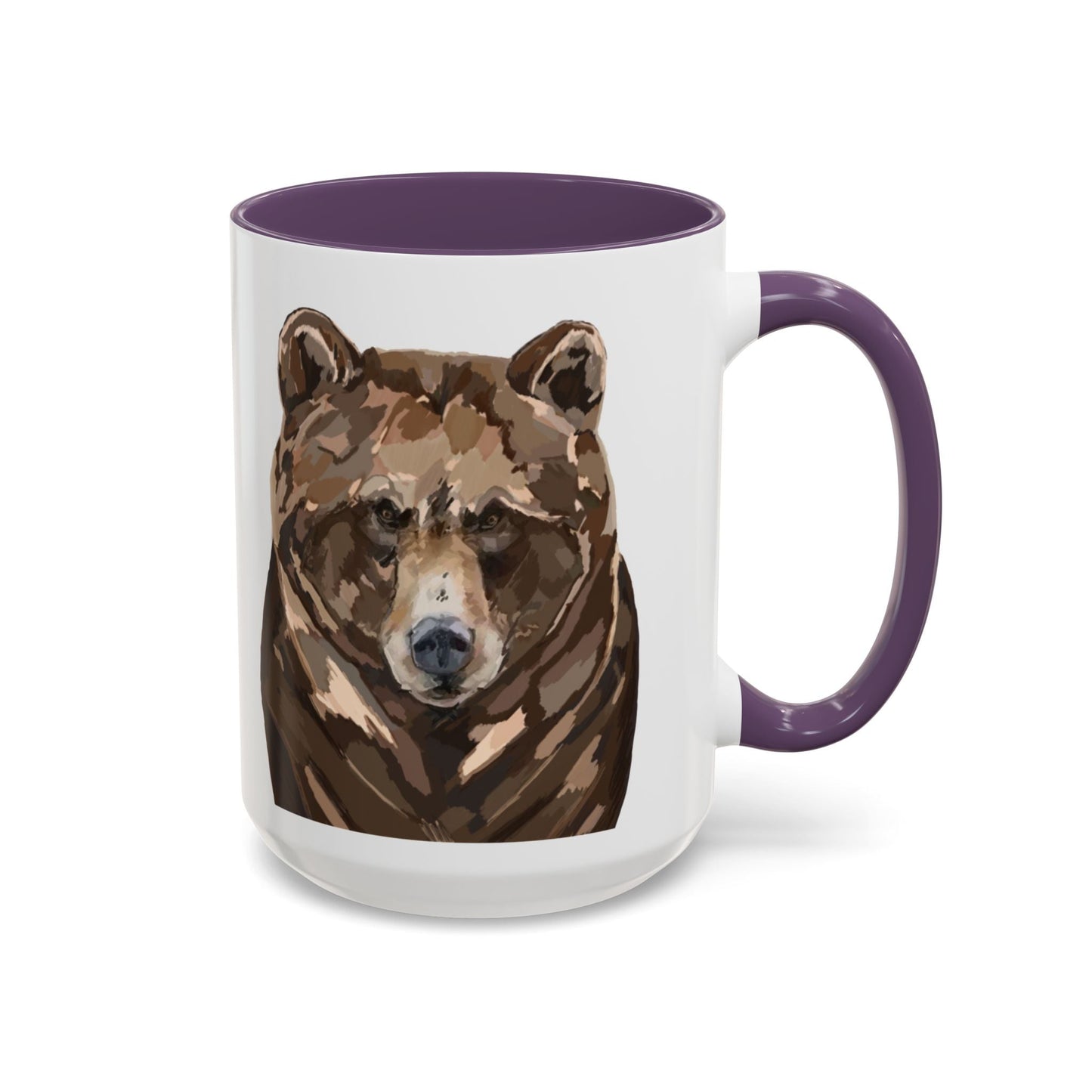 Brown Bear Two Tone Ceramic Mug - 11 oz & 15 oz - Blue Cava