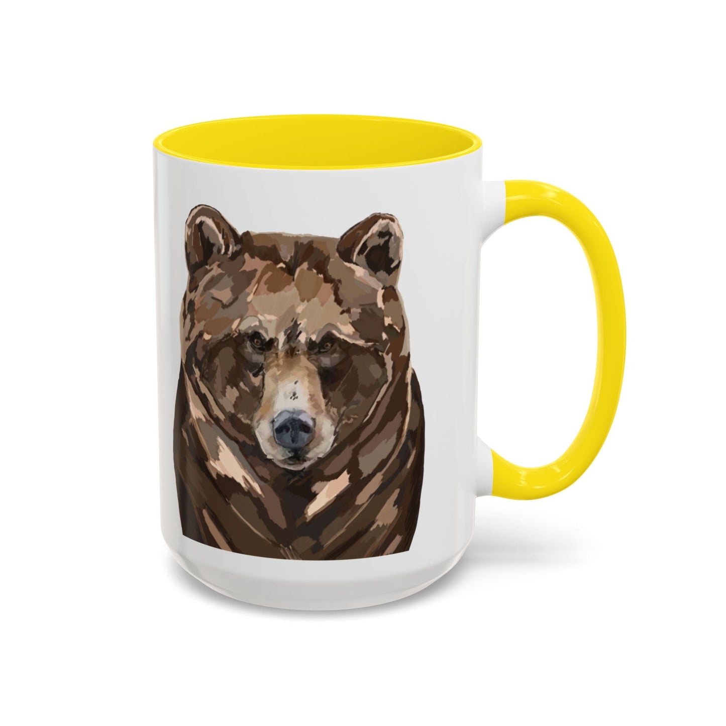 Brown Bear Two Tone Ceramic Mug - 11 oz & 15 oz - Blue Cava