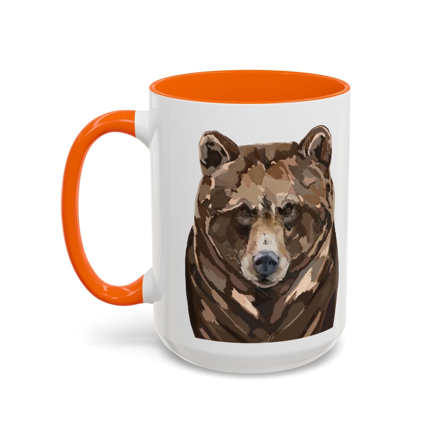 Brown Bear Two Tone Ceramic Mug - 11 oz & 15 oz - Blue Cava