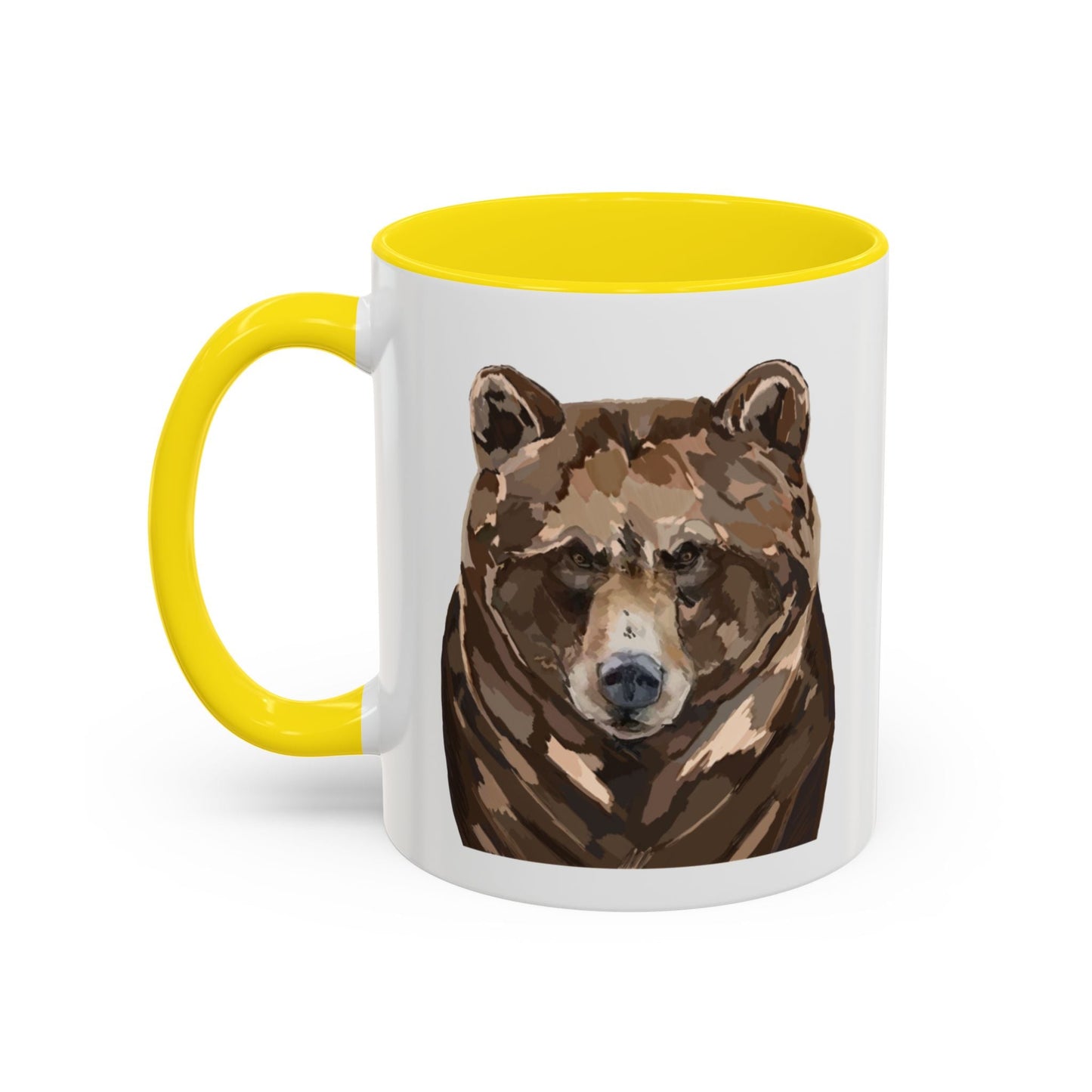 Brown Bear Two Tone Ceramic Mug - 11 oz & 15 oz - Blue Cava