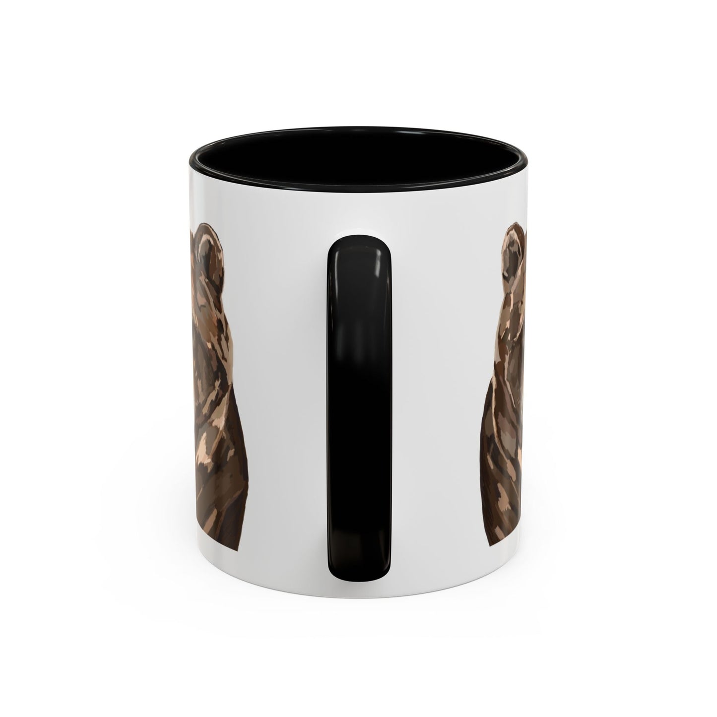 Brown Bear Two Tone Ceramic Mug - 11 oz & 15 oz - Blue Cava