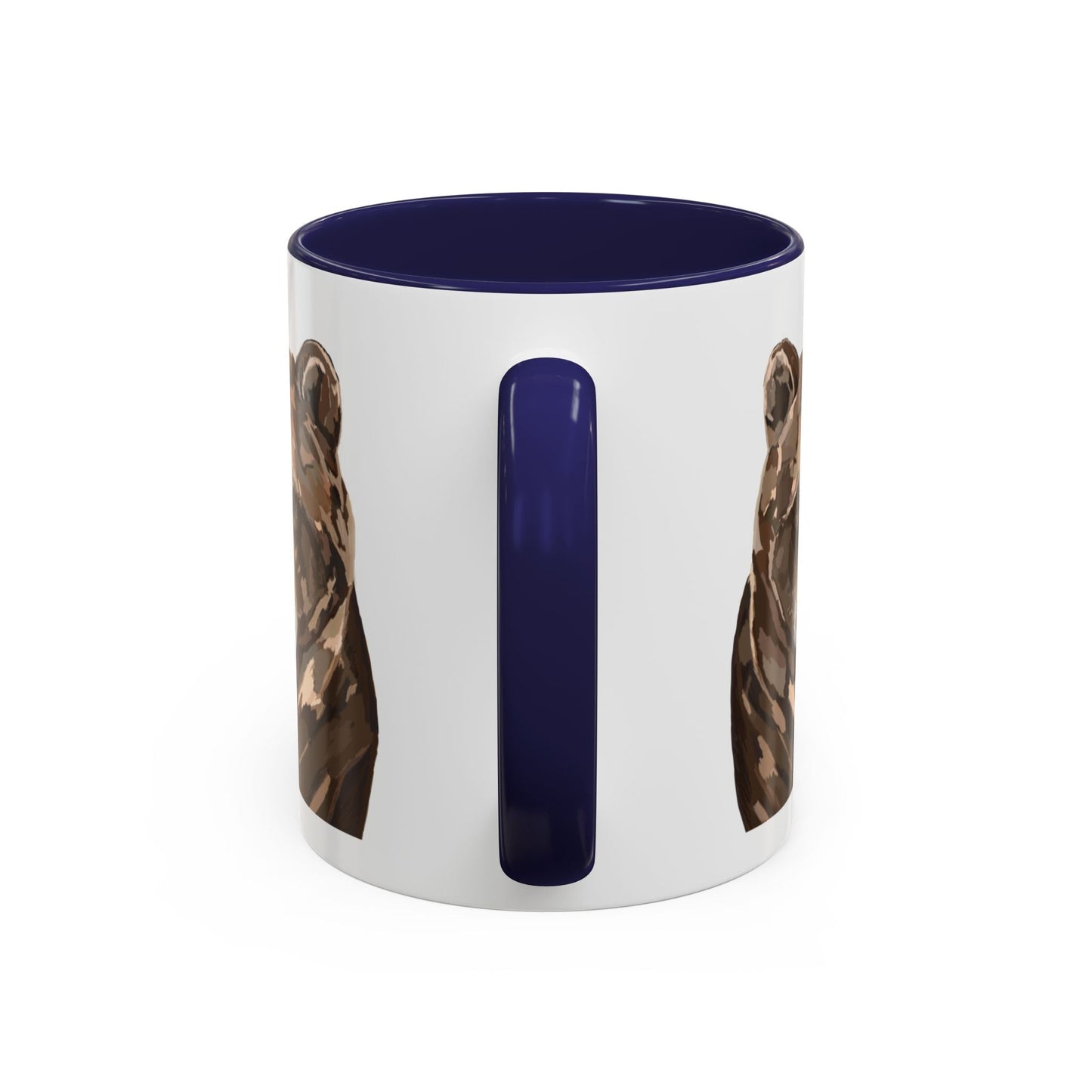 Brown Bear Two Tone Ceramic Mug - 11 oz & 15 oz - Blue Cava