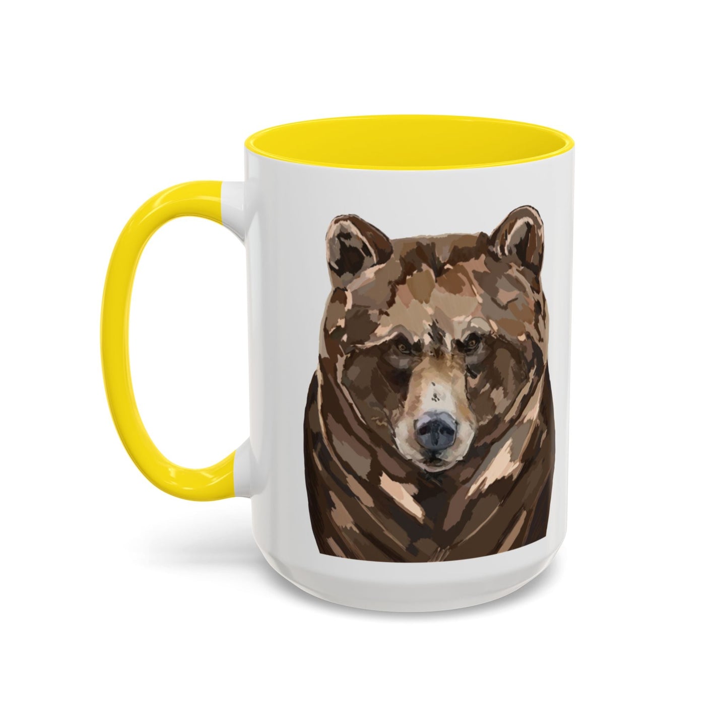 Brown Bear Two Tone Ceramic Mug - 11 oz & 15 oz - Blue Cava