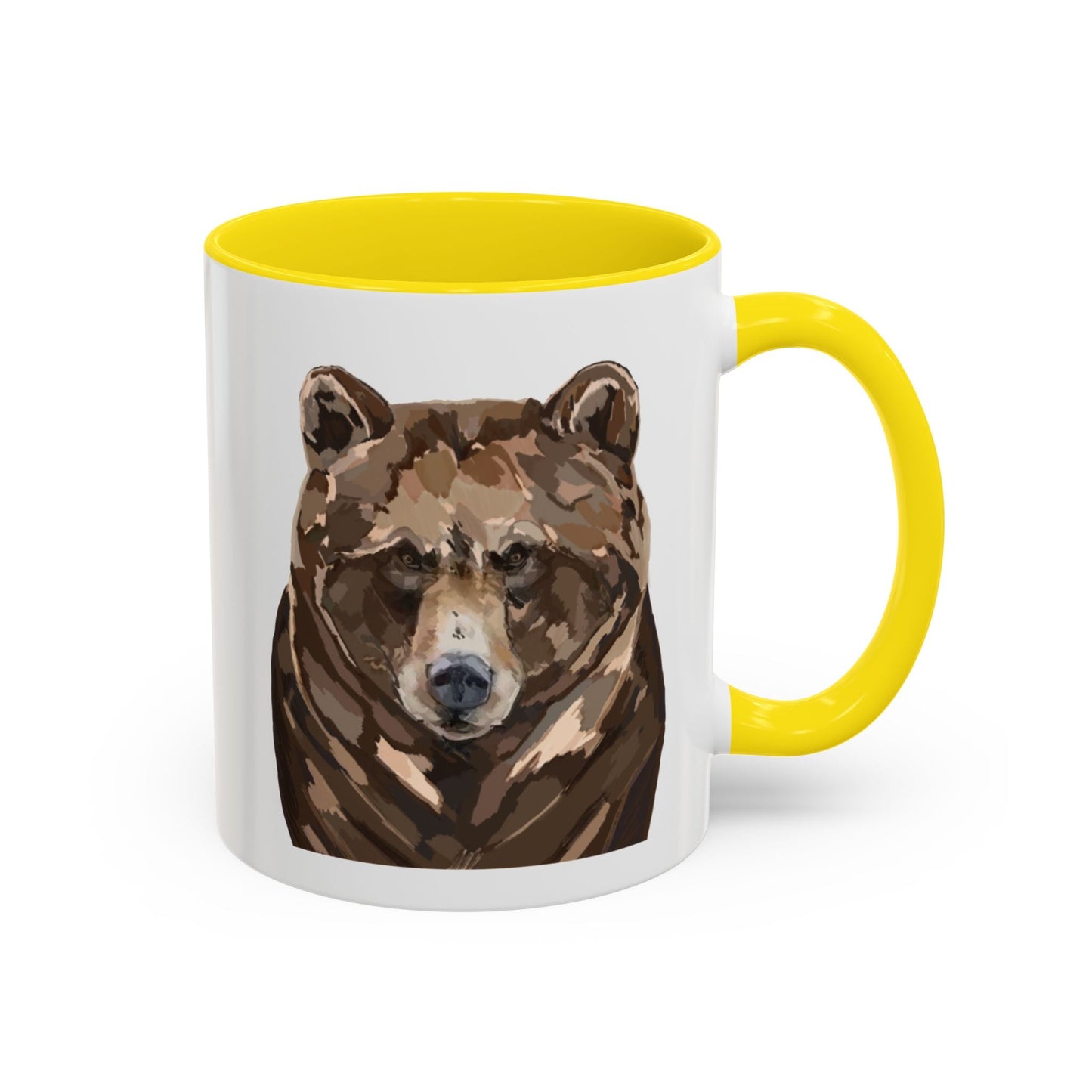 Brown Bear Two Tone Ceramic Mug - 11 oz & 15 oz - Blue Cava