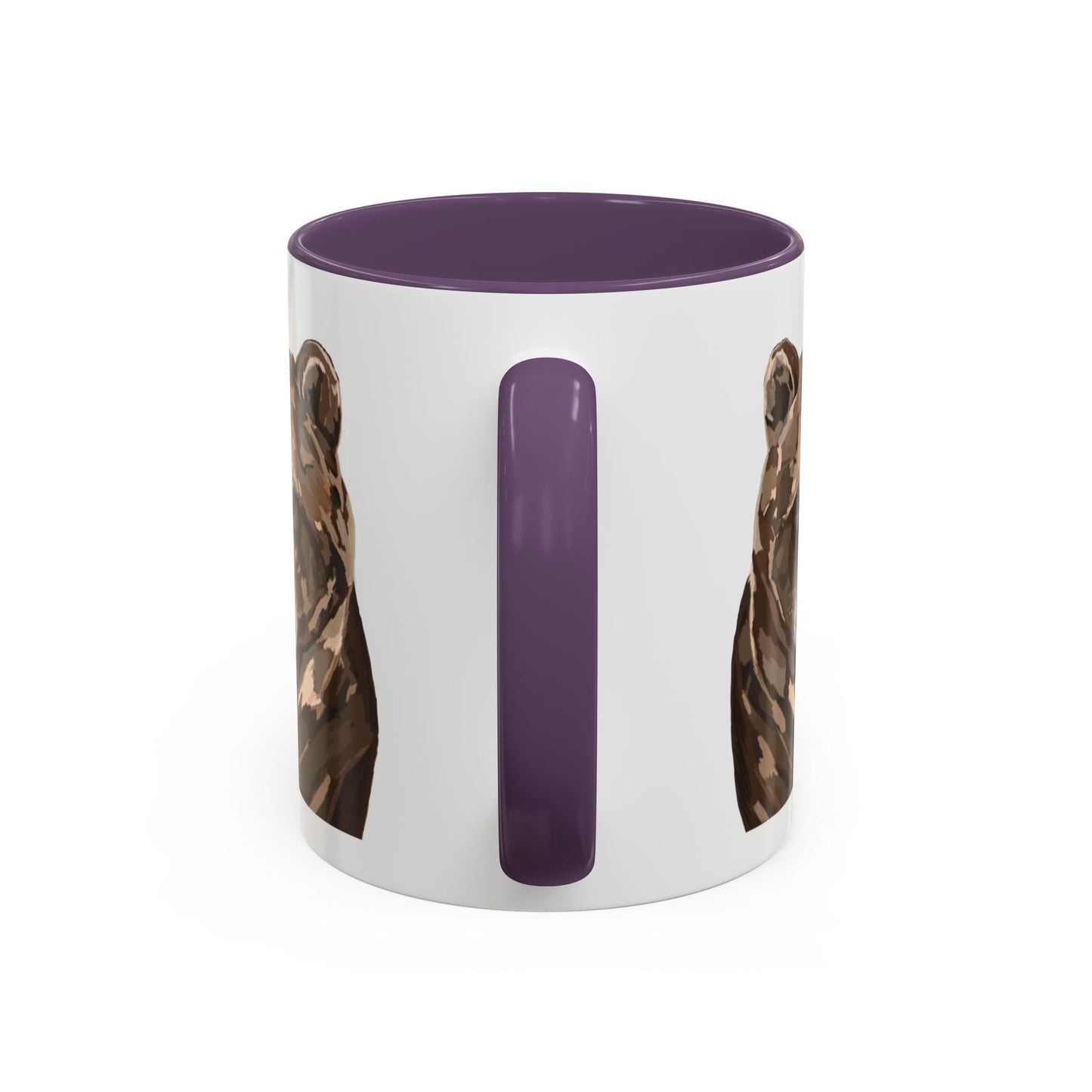 Brown Bear Two Tone Ceramic Mug - 11 oz & 15 oz - Blue Cava