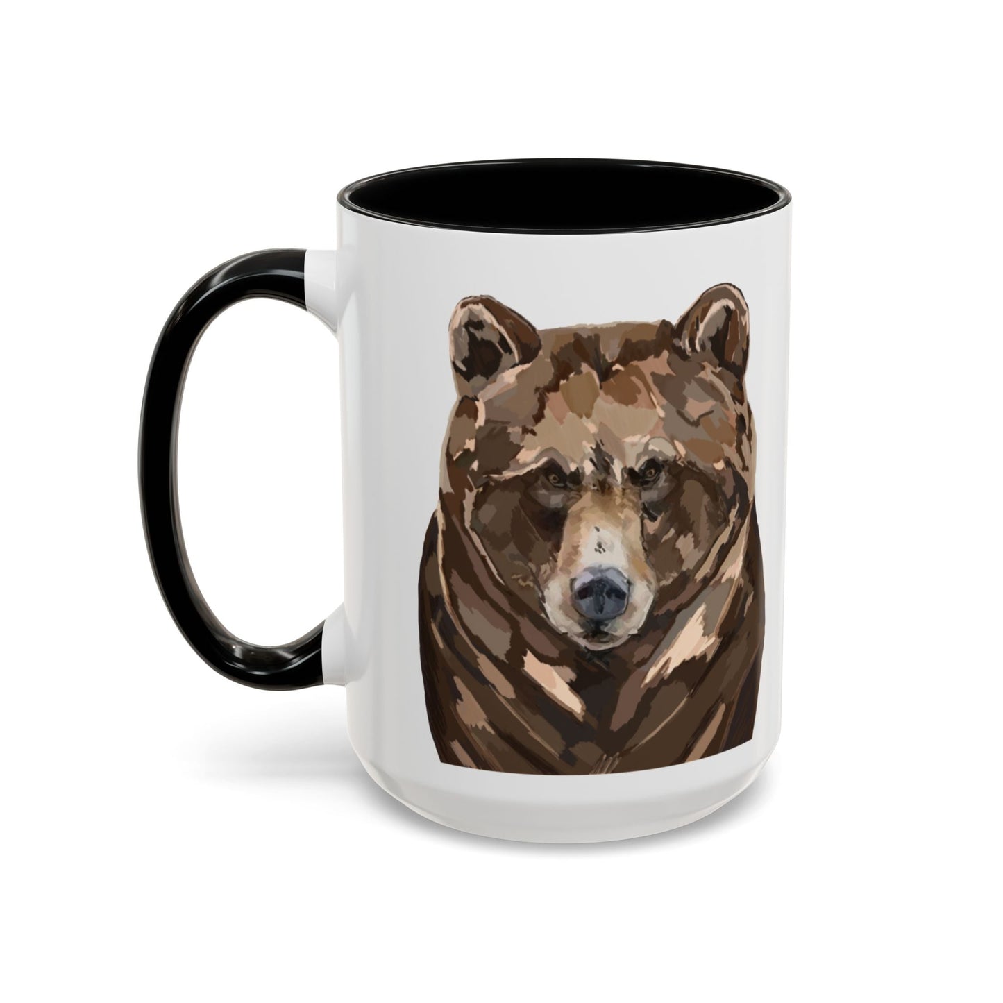 Brown Bear Two Tone Ceramic Mug - 11 oz & 15 oz - Blue Cava