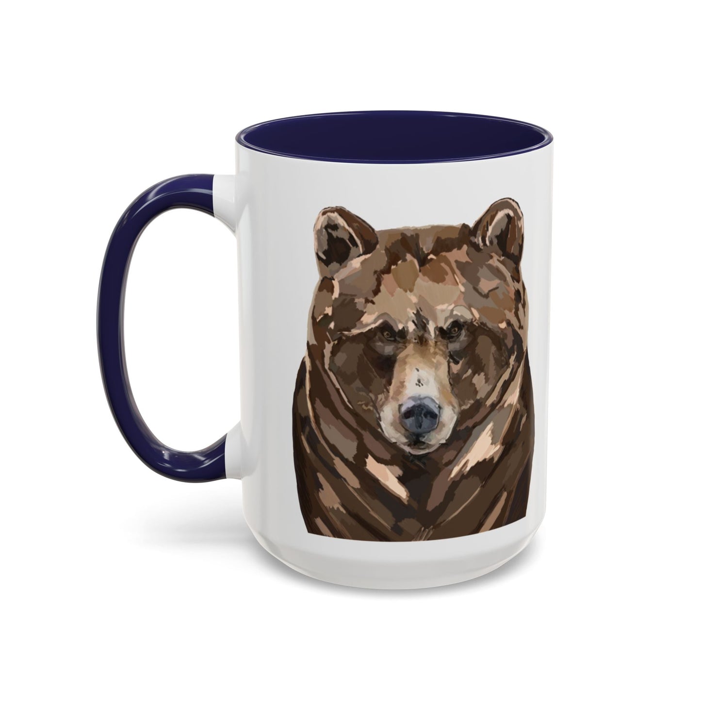 Brown Bear Two Tone Ceramic Mug - 11 oz & 15 oz - Blue Cava