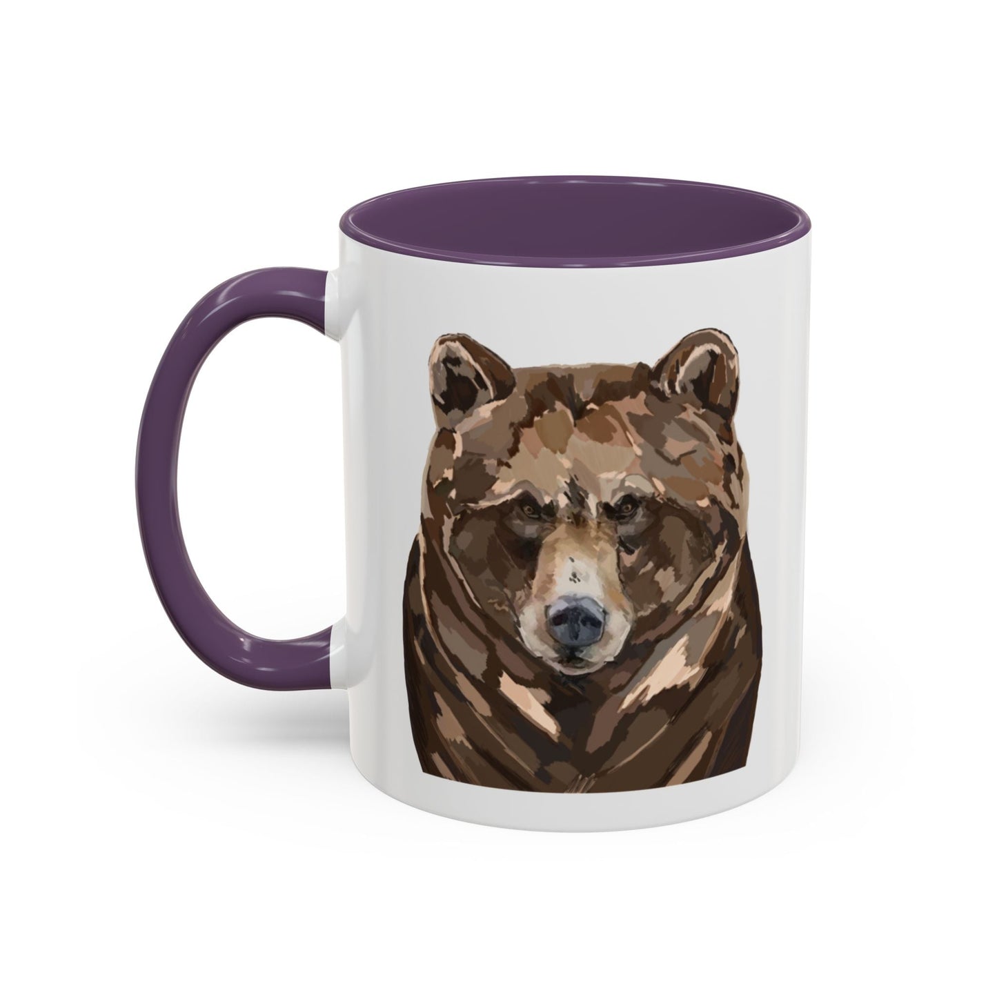 Brown Bear Two Tone Ceramic Mug - 11 oz & 15 oz - Blue Cava