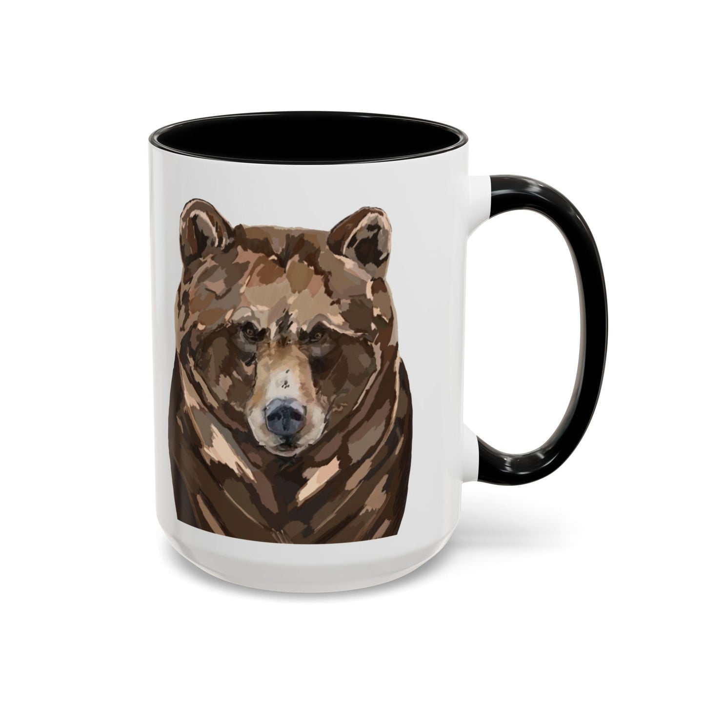 Brown Bear Two Tone Ceramic Mug - 11 oz & 15 oz - Blue Cava